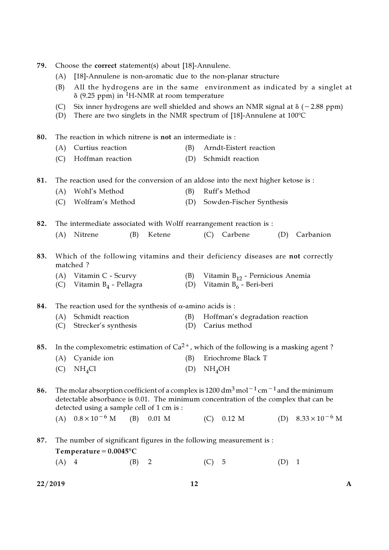 KPSC Chemical Assistant Ground Water Department Exam 2019 Code 0222019 11