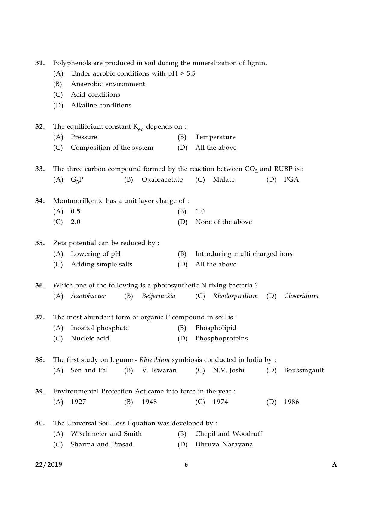 KPSC Chemical Assistant Ground Water Department Exam 2019 Code 0222019 5