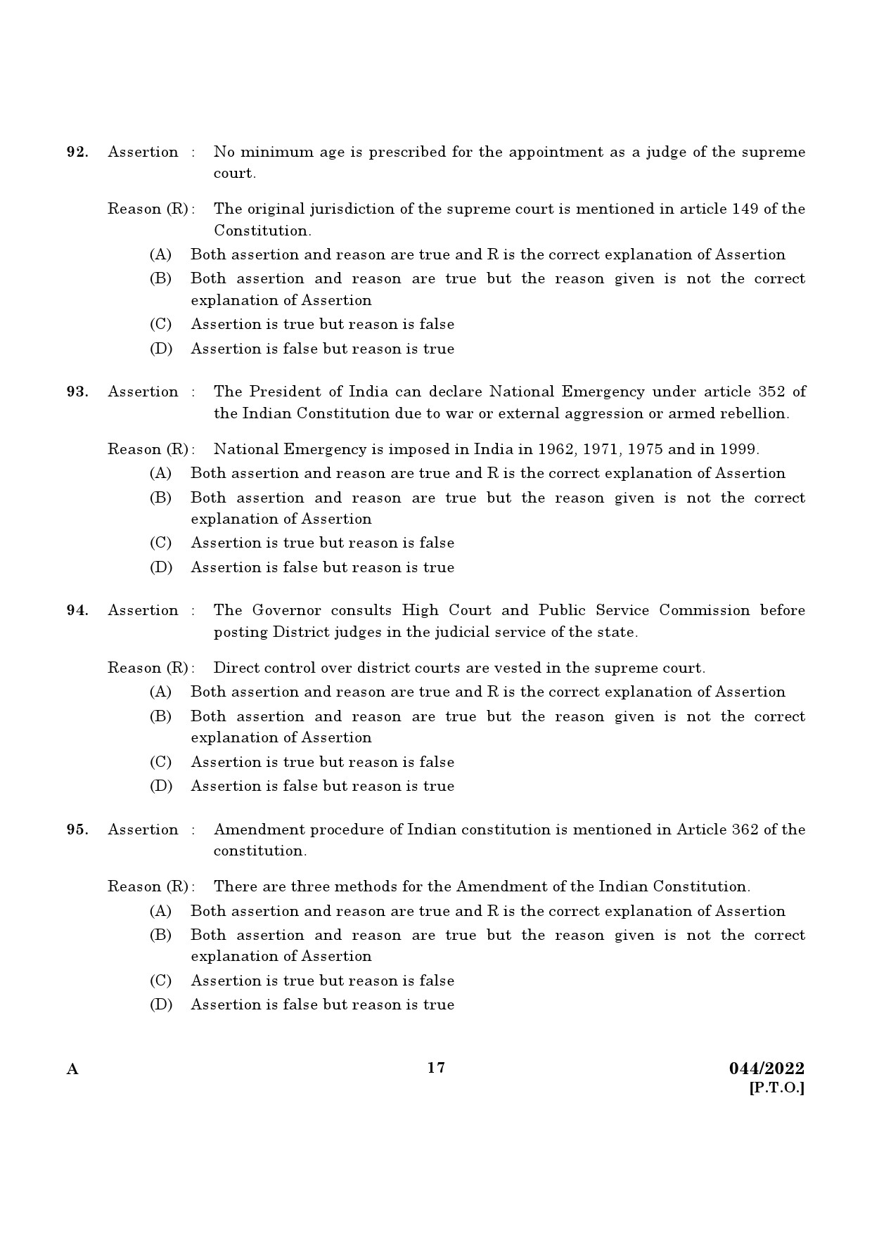 KPSC Archaeological Chemist Exam 2022 Code 0442022 15