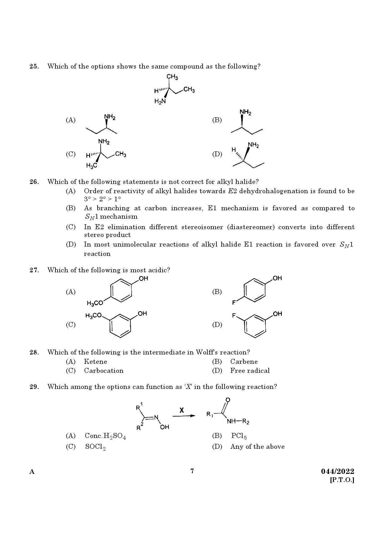 KPSC Archaeological Chemist Exam 2022 Code 0442022 5