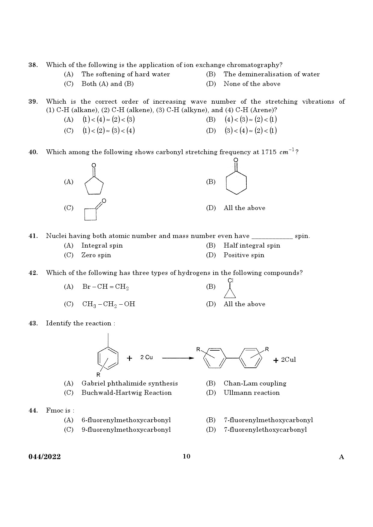 KPSC Archaeological Chemist Exam 2022 Code 0442022 8