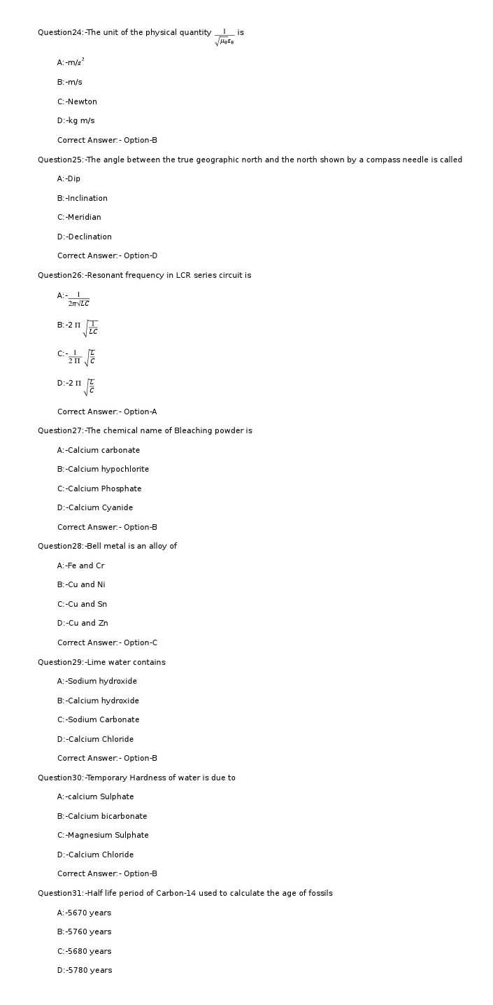 KPSC Dairy Farm Instructor Exam 2020 Code 112020OL 4