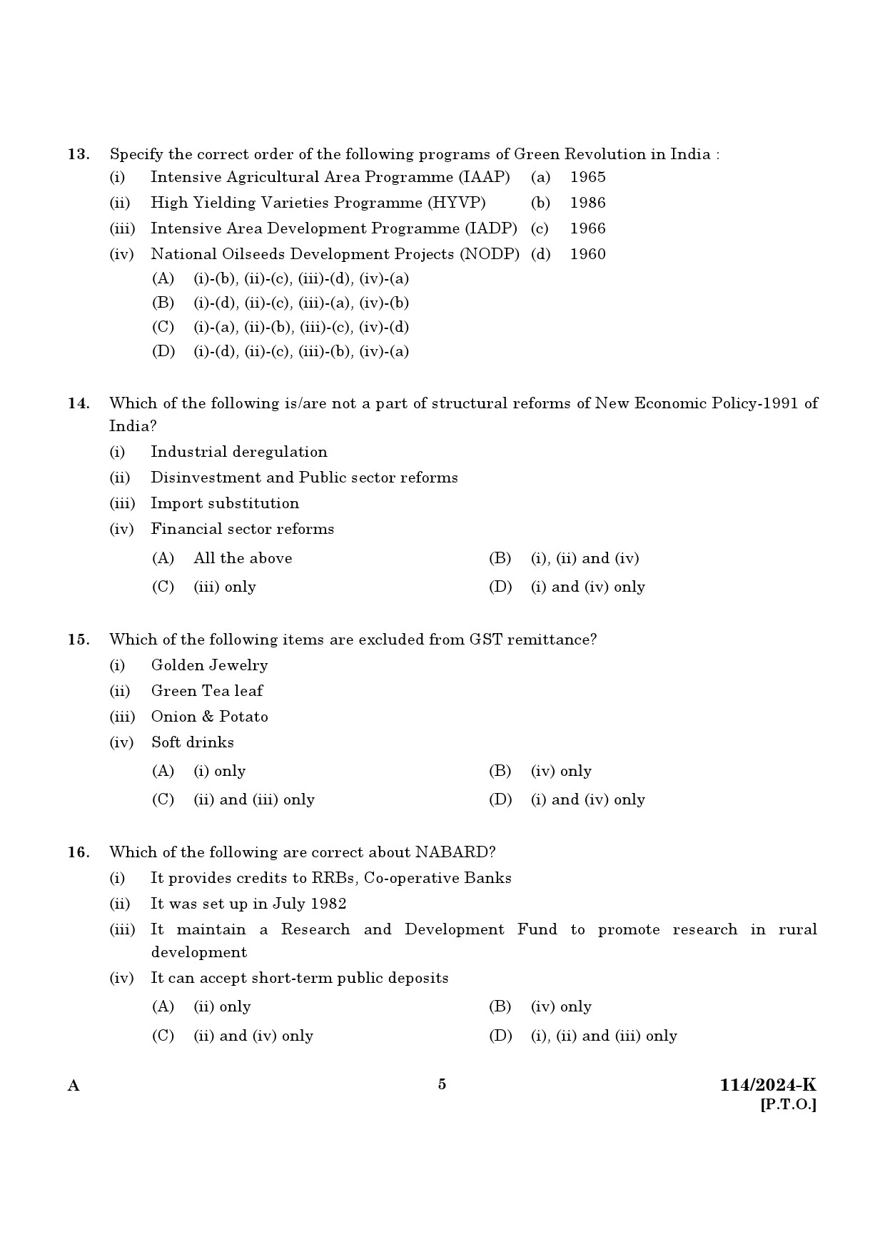 KPSC Data Entry Operator Kannada Exam 2024 Code 1142024 K 3