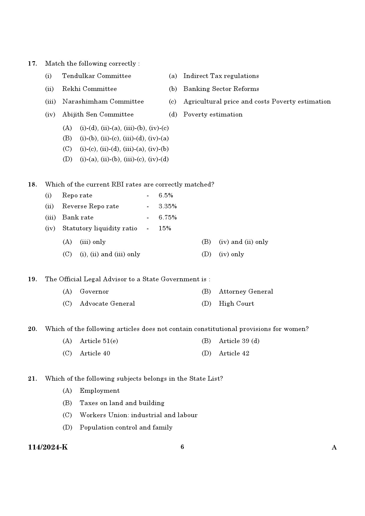 KPSC Data Entry Operator Kannada Exam 2024 Code 1142024 K 4