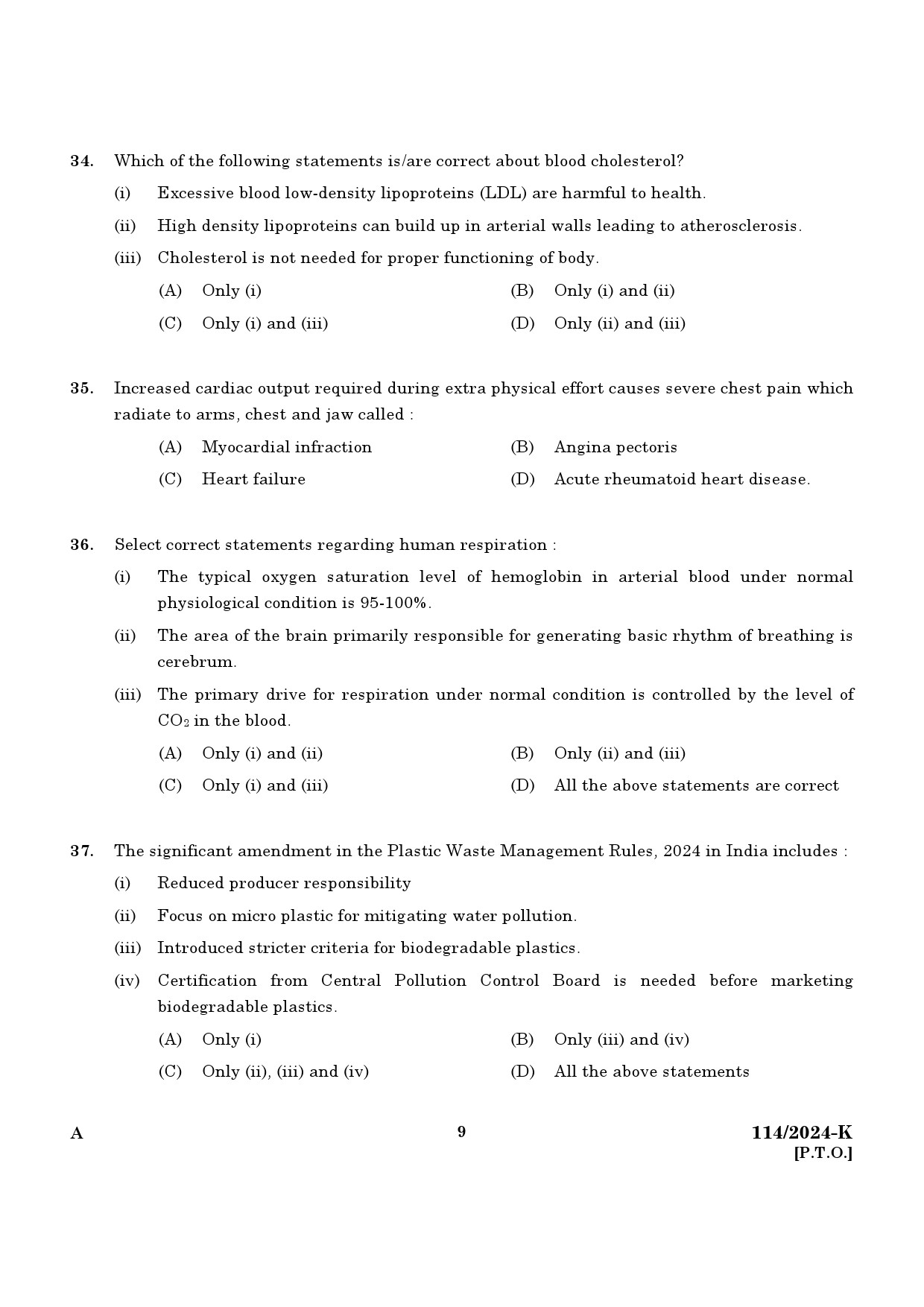 KPSC Data Entry Operator Kannada Exam 2024 Code 1142024 K 7