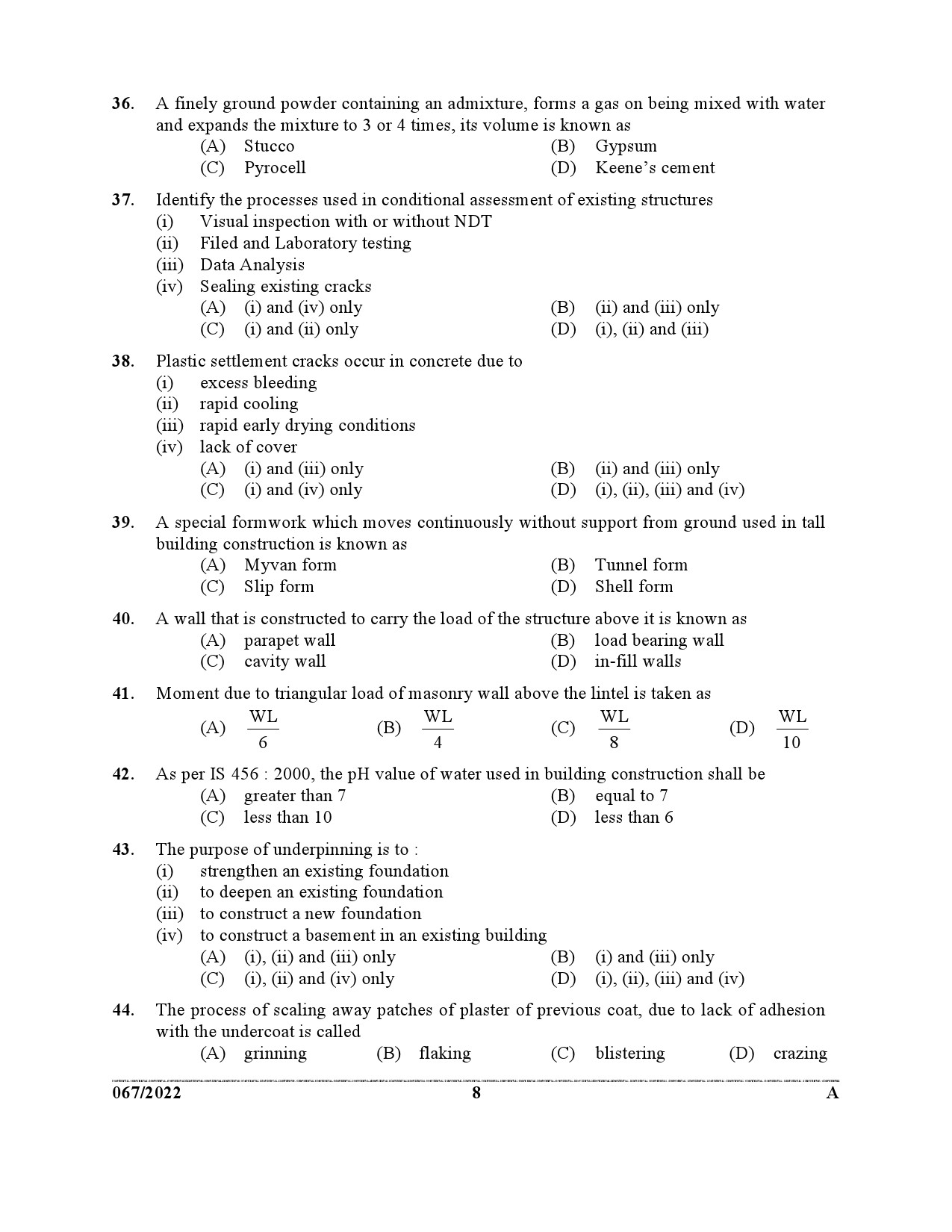 KPSC Deputy Engineer Civil Exam 2022 Code 0672022 7