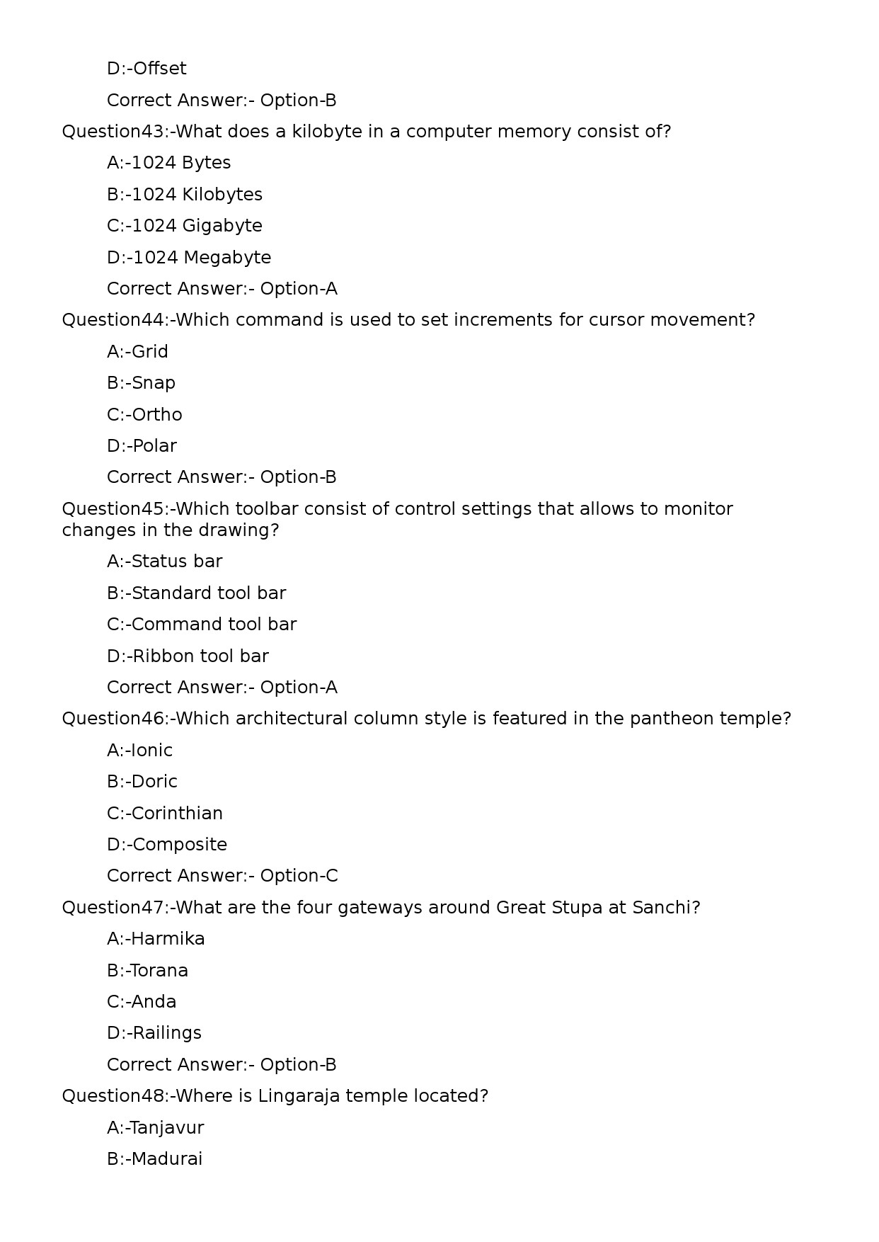 KPSC Architectural Draftsman Grade II Exam 2023 Code 952023OL 9