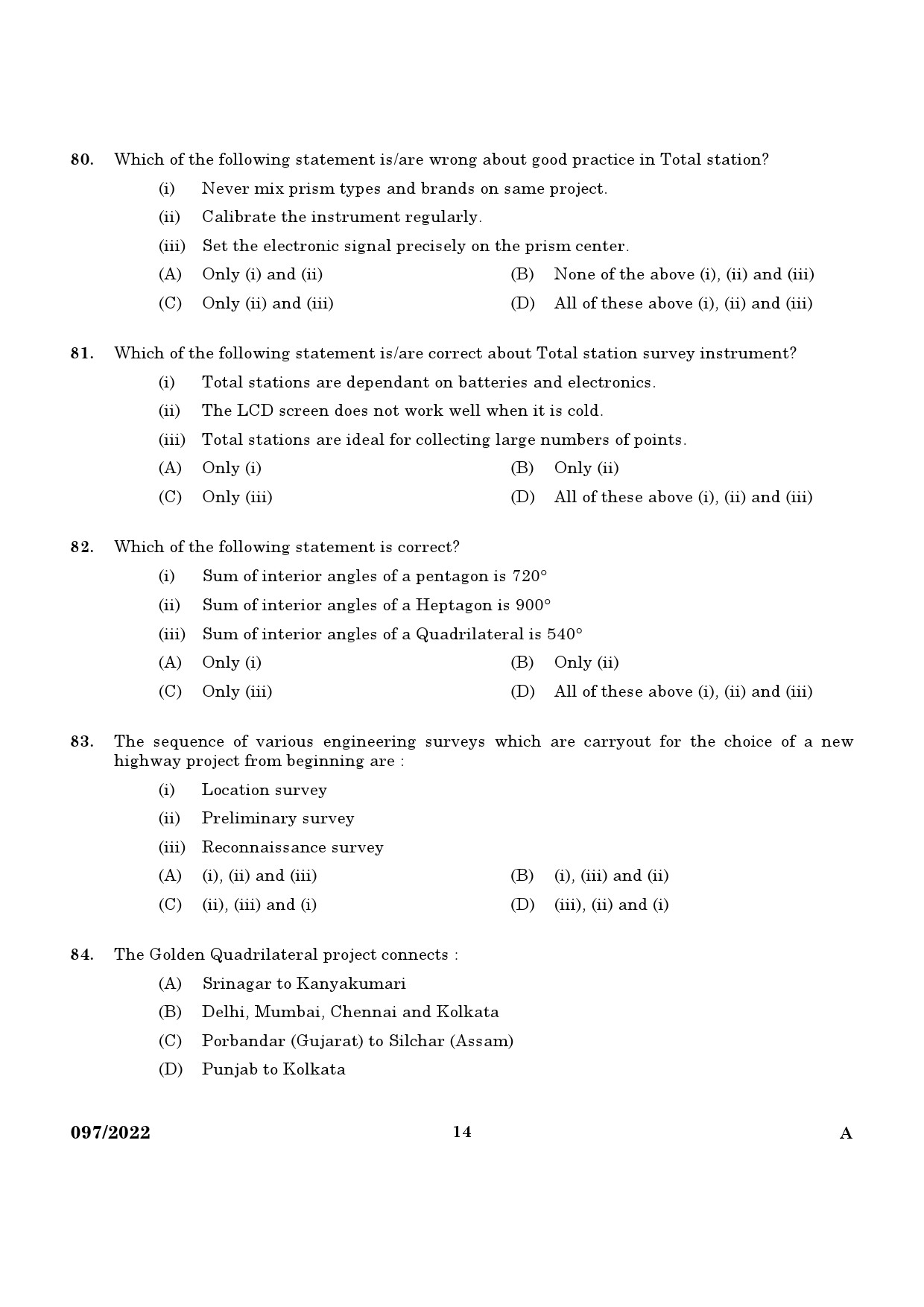 KPSC Draftsman and Surveyor Exam 2022 Code 0972022 12