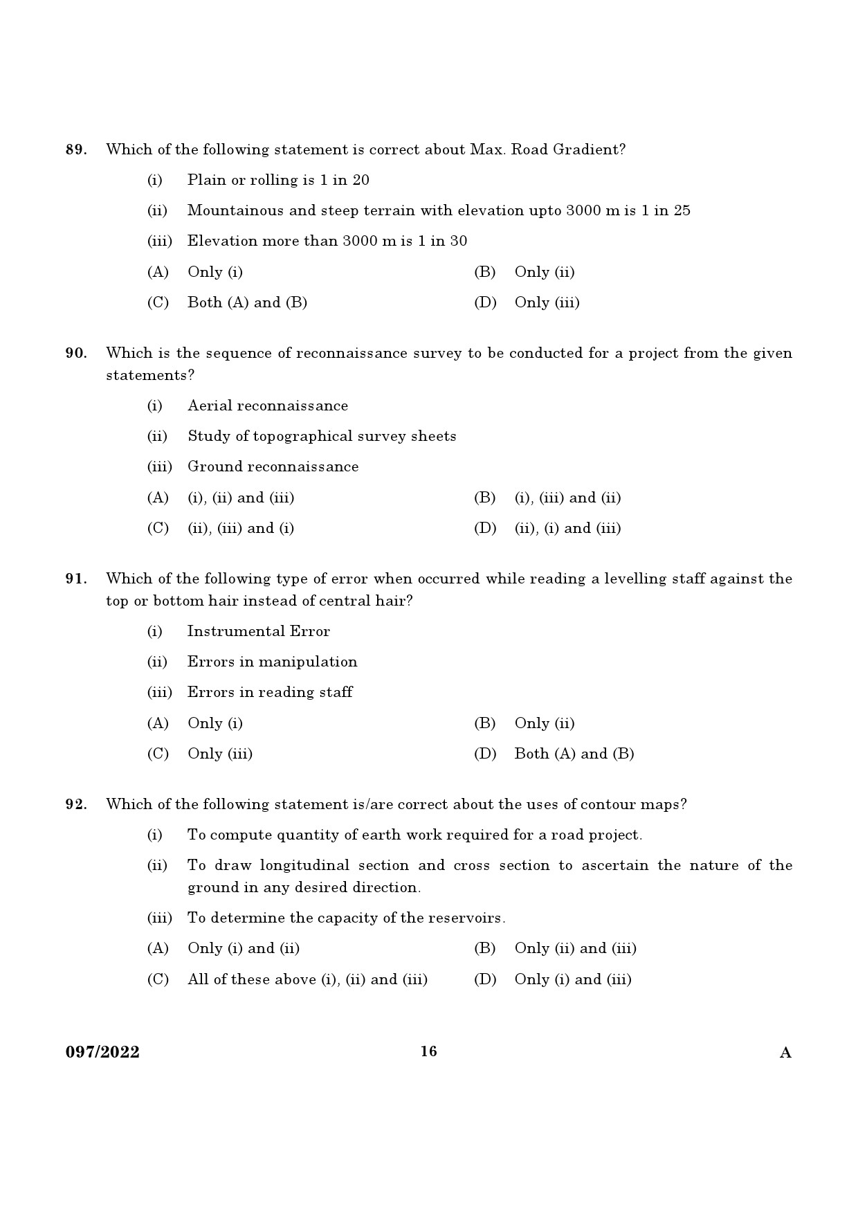 KPSC Draftsman and Surveyor Exam 2022 Code 0972022 14