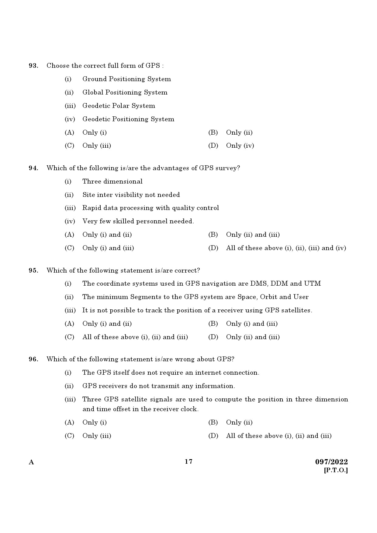 KPSC Draftsman and Surveyor Exam 2022 Code 0972022 15