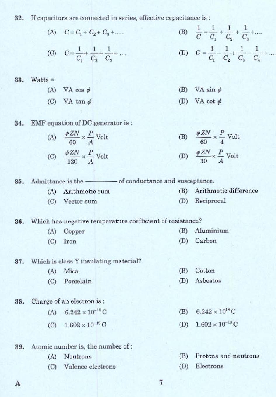 KPSC Draftsman Grade II Exam 2016 Code 1112016 5