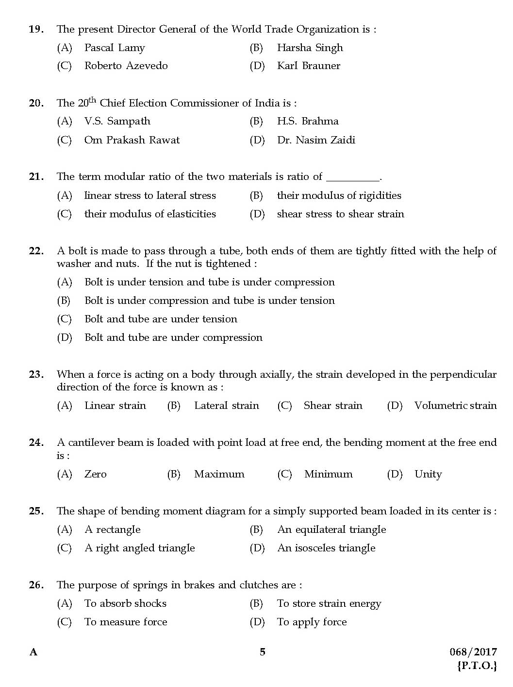 KPSC Draftsman Grade II Exam 2017 Code 0682017 4