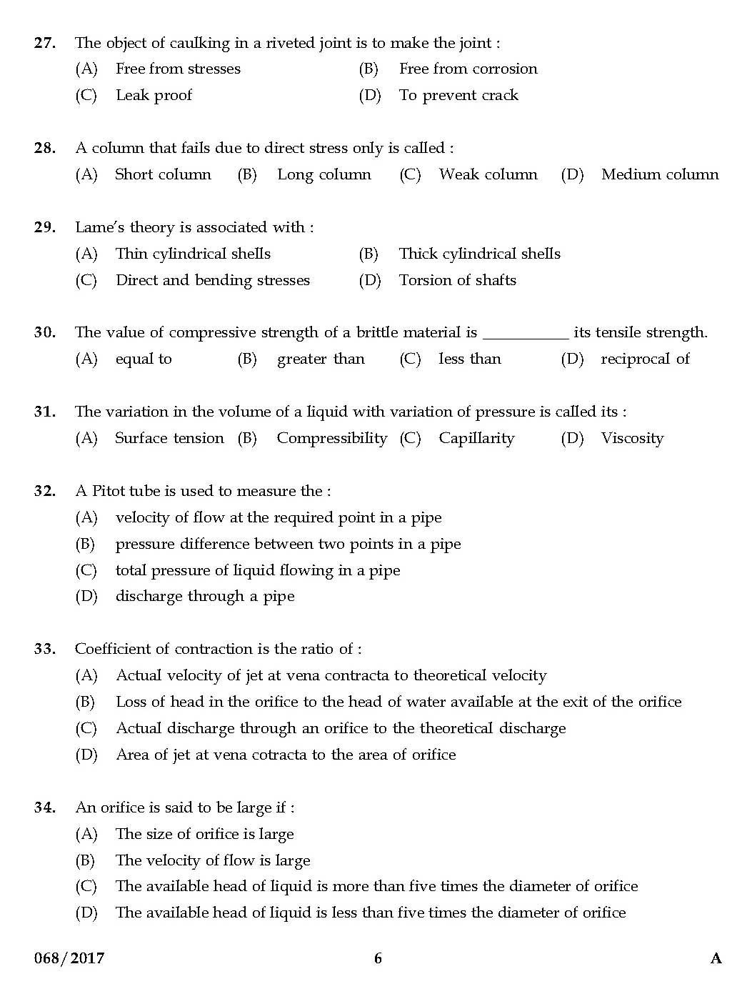 KPSC Draftsman Grade II Exam 2017 Code 0682017 5