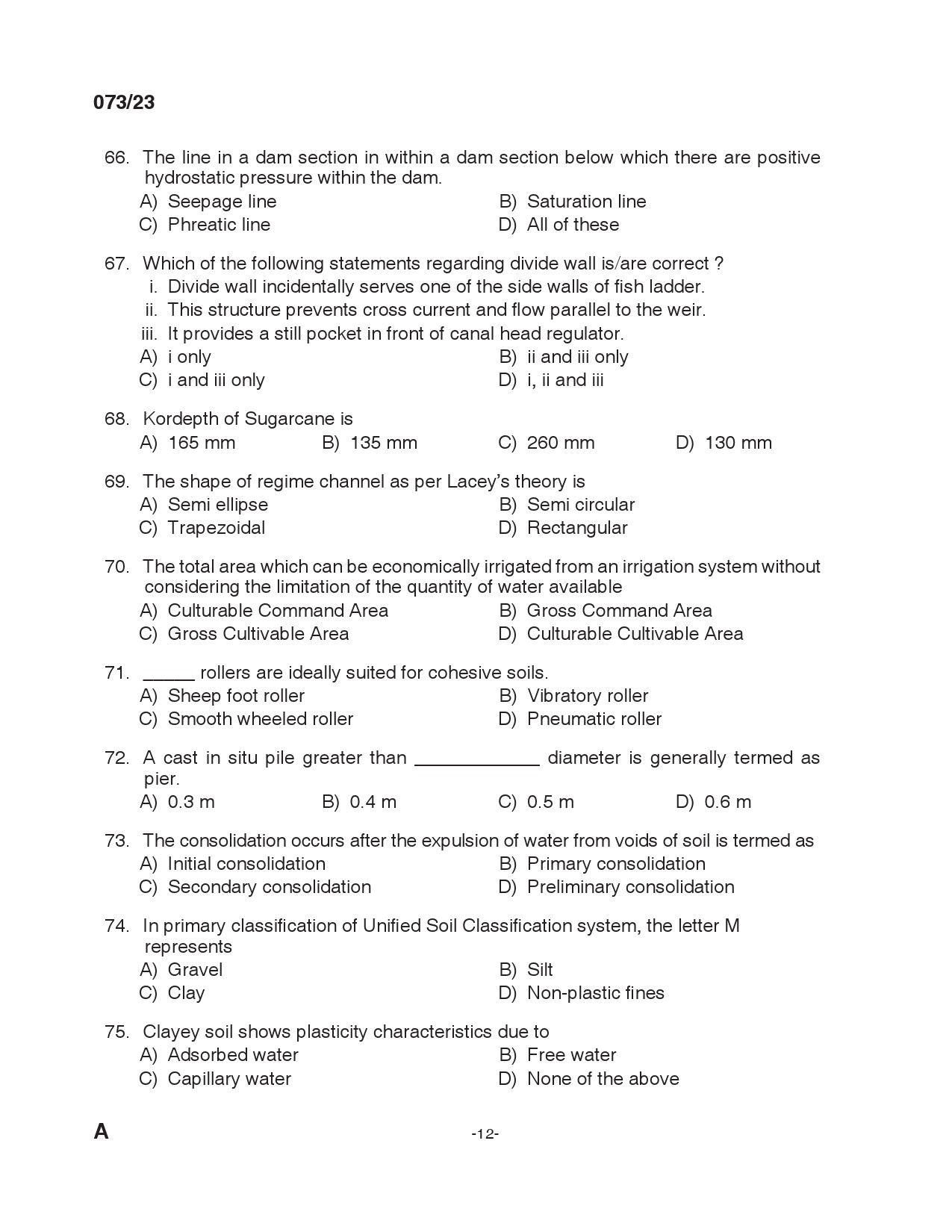 KPSC Draftsman Grade II Exam 2023 Code 0732023 11