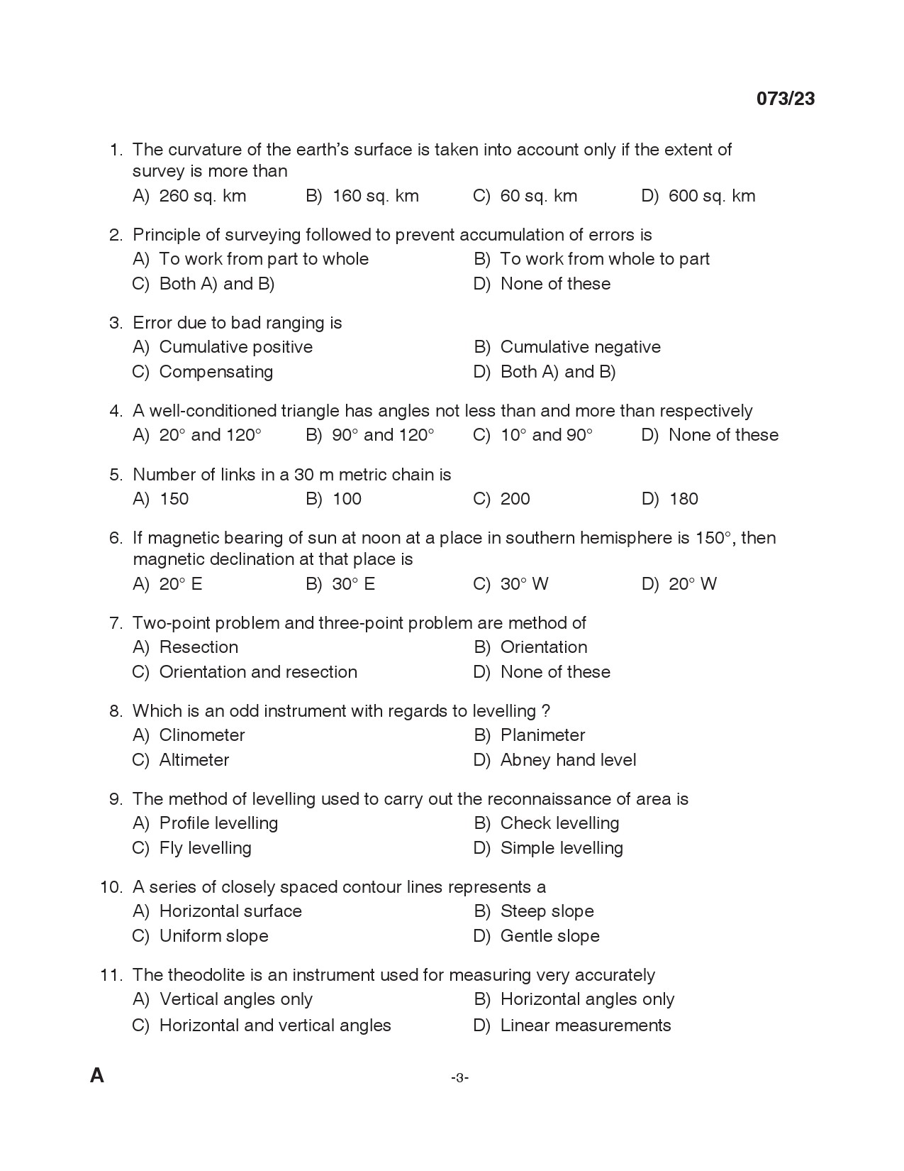 KPSC Draftsman Grade II Exam 2023 Code 0732023 2