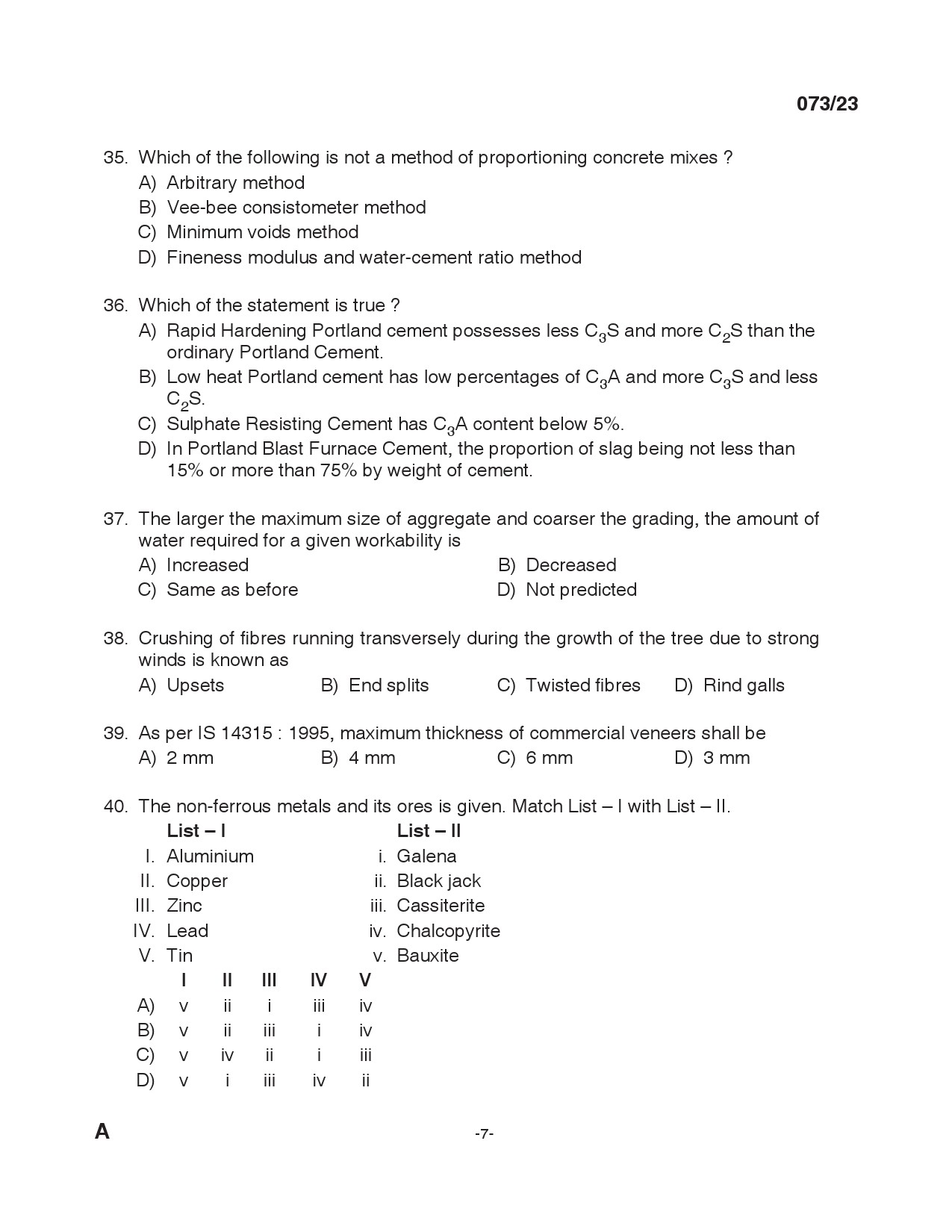 KPSC Draftsman Grade II Exam 2023 Code 0732023 6