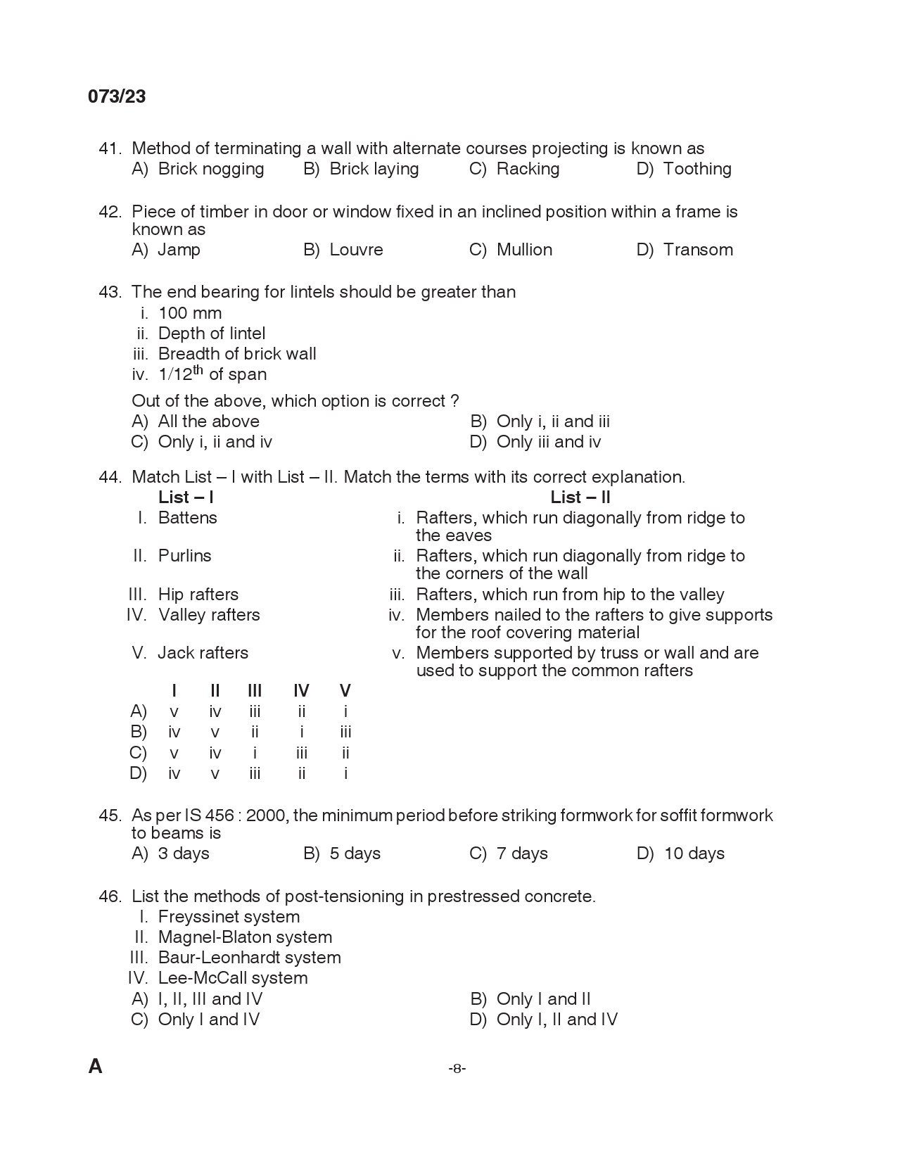 KPSC Draftsman Grade II Exam 2023 Code 0732023 7