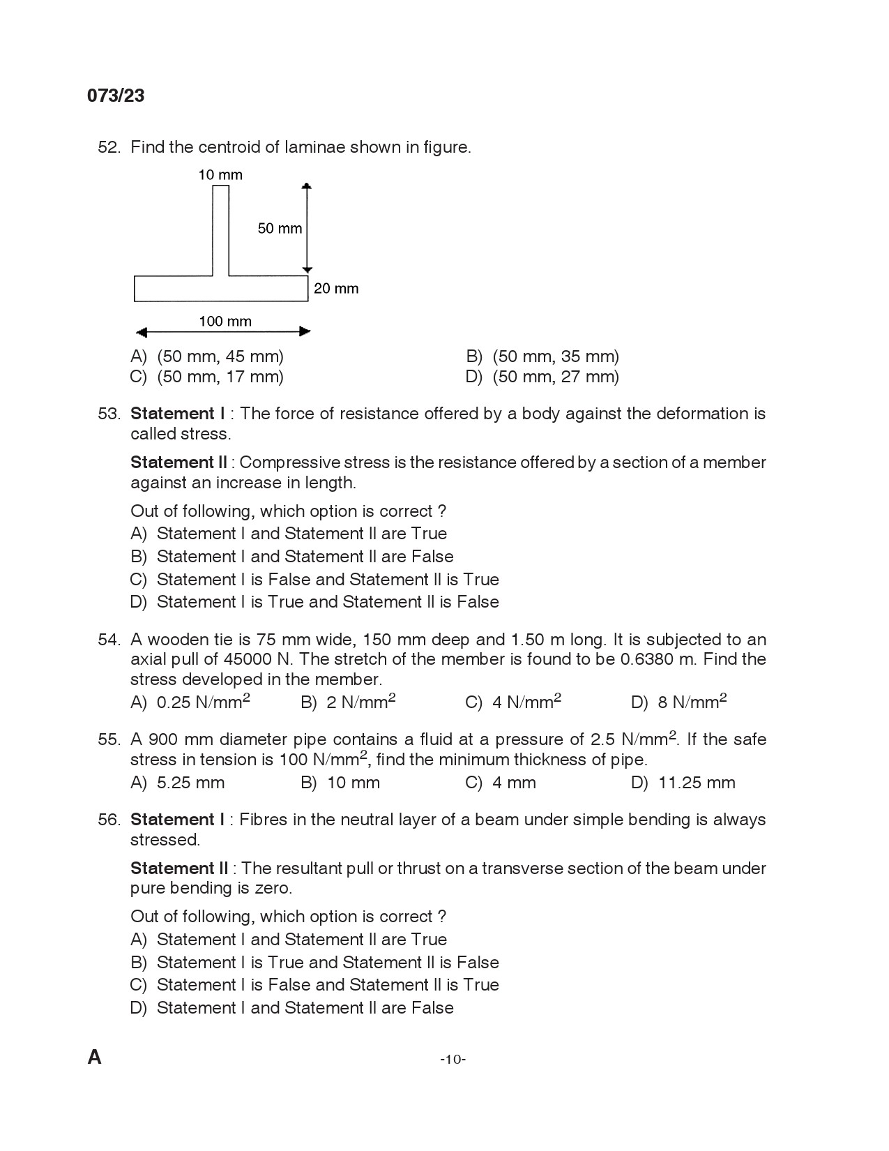 KPSC Draftsman Grade II Exam 2023 Code 0732023 9