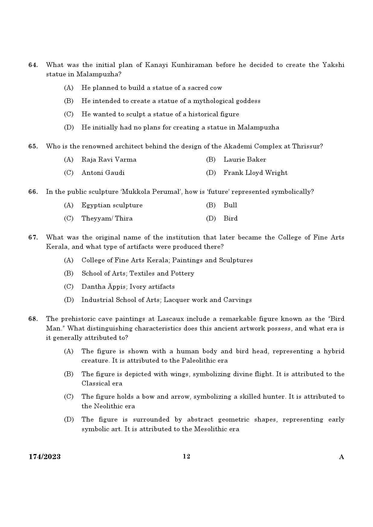 KPSC Draftsman Grade II Exam 2023 Code 1742023 10