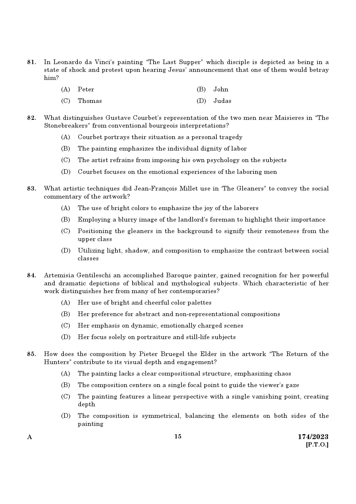 KPSC Draftsman Grade II Exam 2023 Code 1742023 13