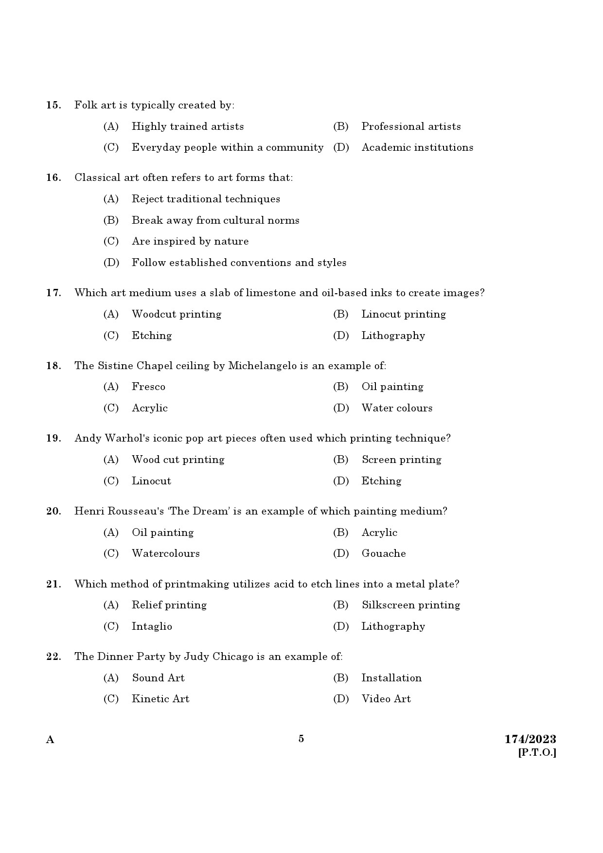 KPSC Draftsman Grade II Exam 2023 Code 1742023 3