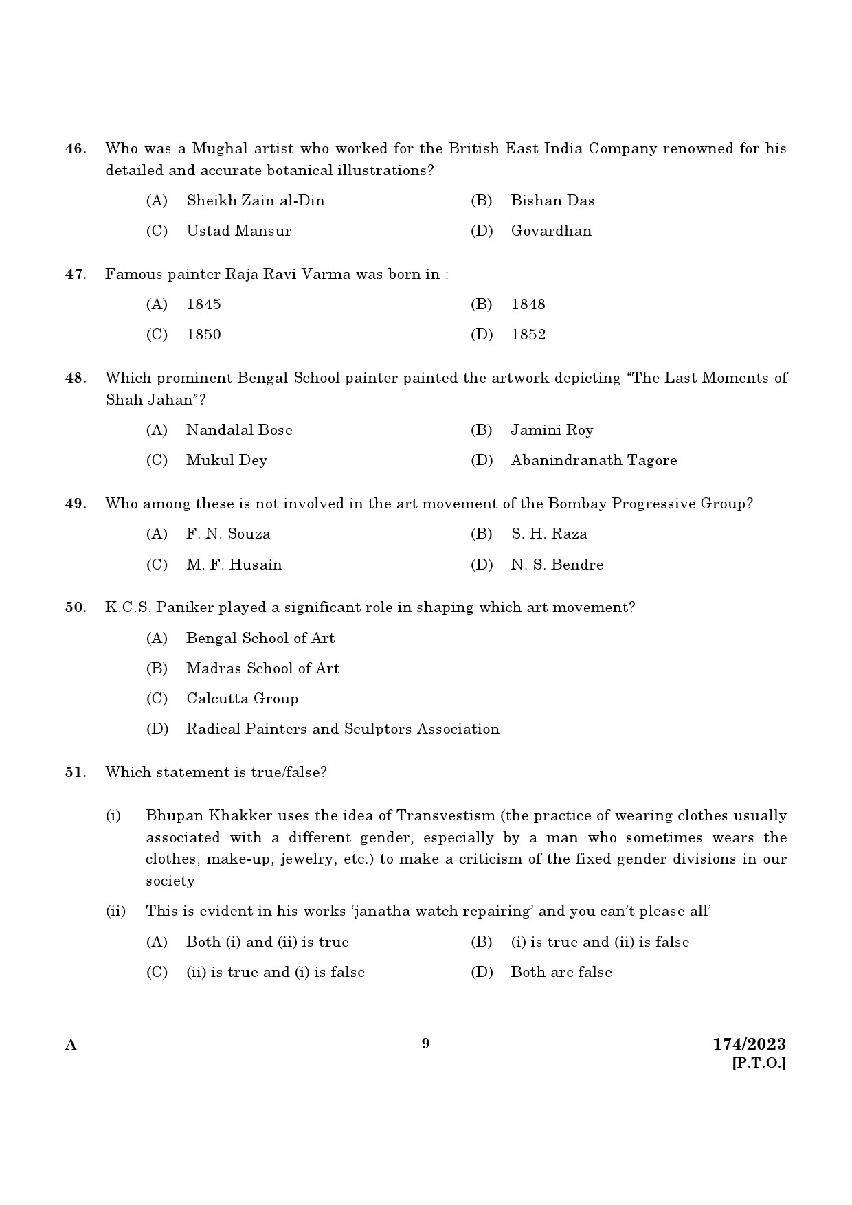 KPSC Draftsman Grade II Exam 2023 Code 1742023 7