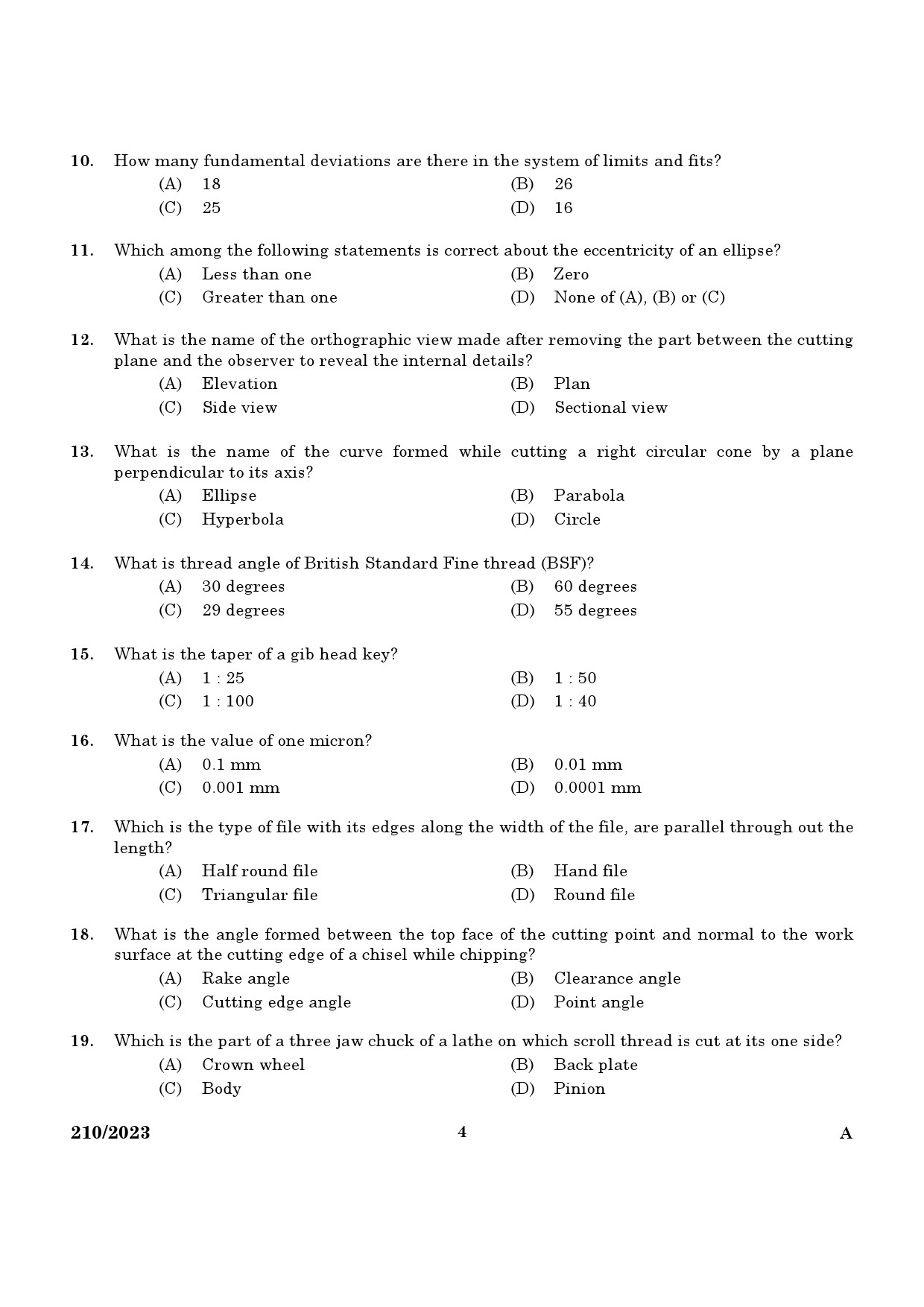 KPSC Draftsman Grade III Exam 2023 Code 2102023 2