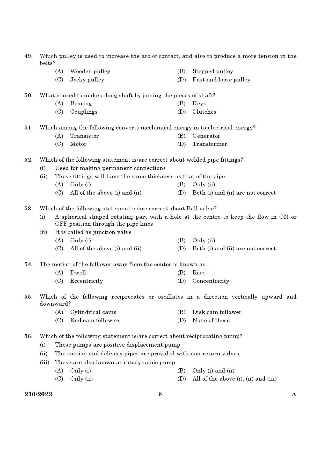 KPSC Draftsman Grade III Exam 2023 Code 2102023 6