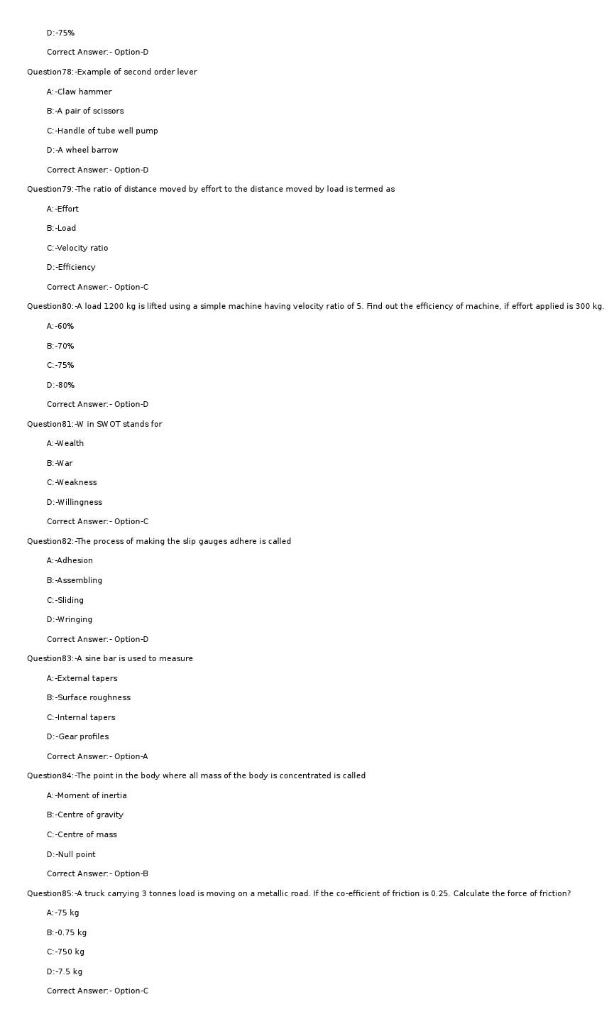 KPSC Mechanical Draughtsman Exam 2022 Code 802022OL 12