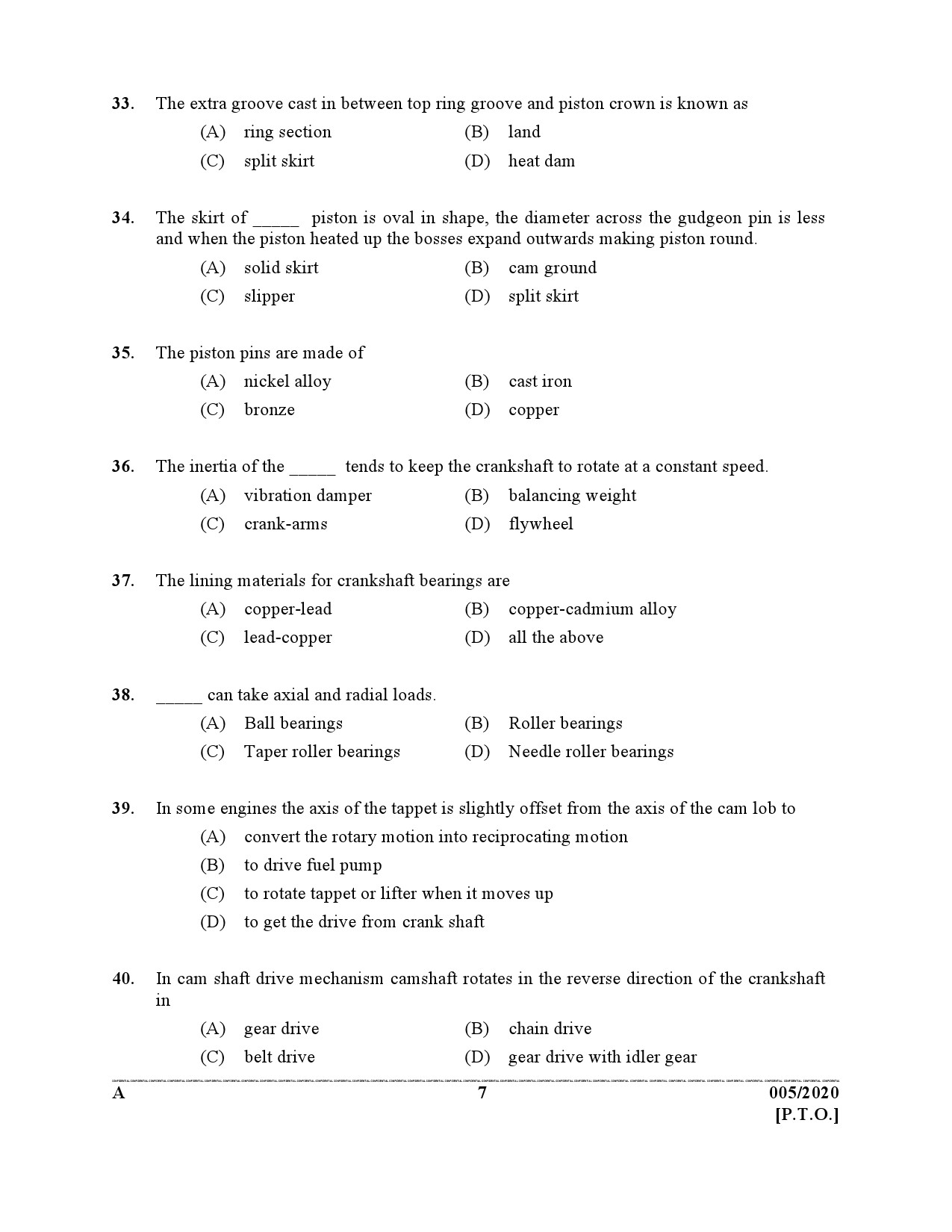 KPSC Dredger Cleaner Exam 2020 Code 0052020 6