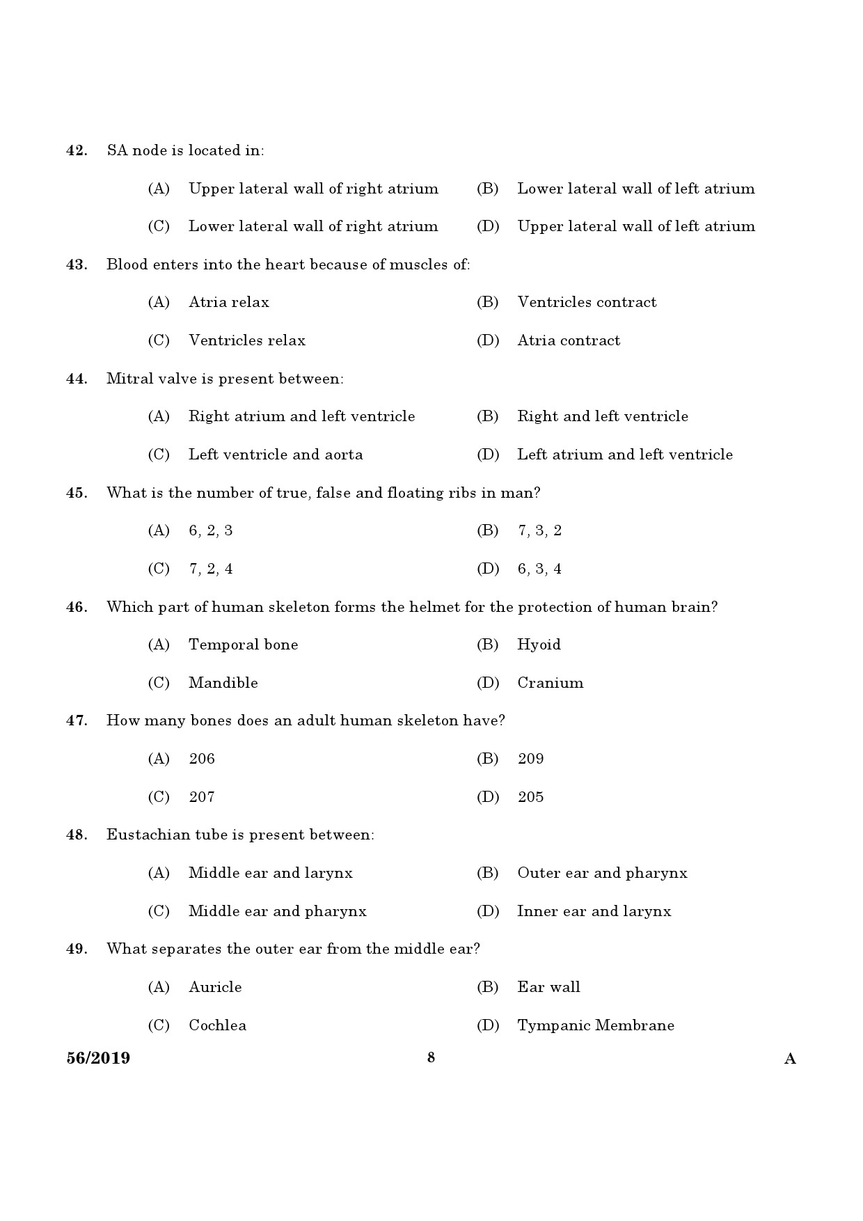 KPSC ECG Technician Grade II Exam Question Paper 0562019 6