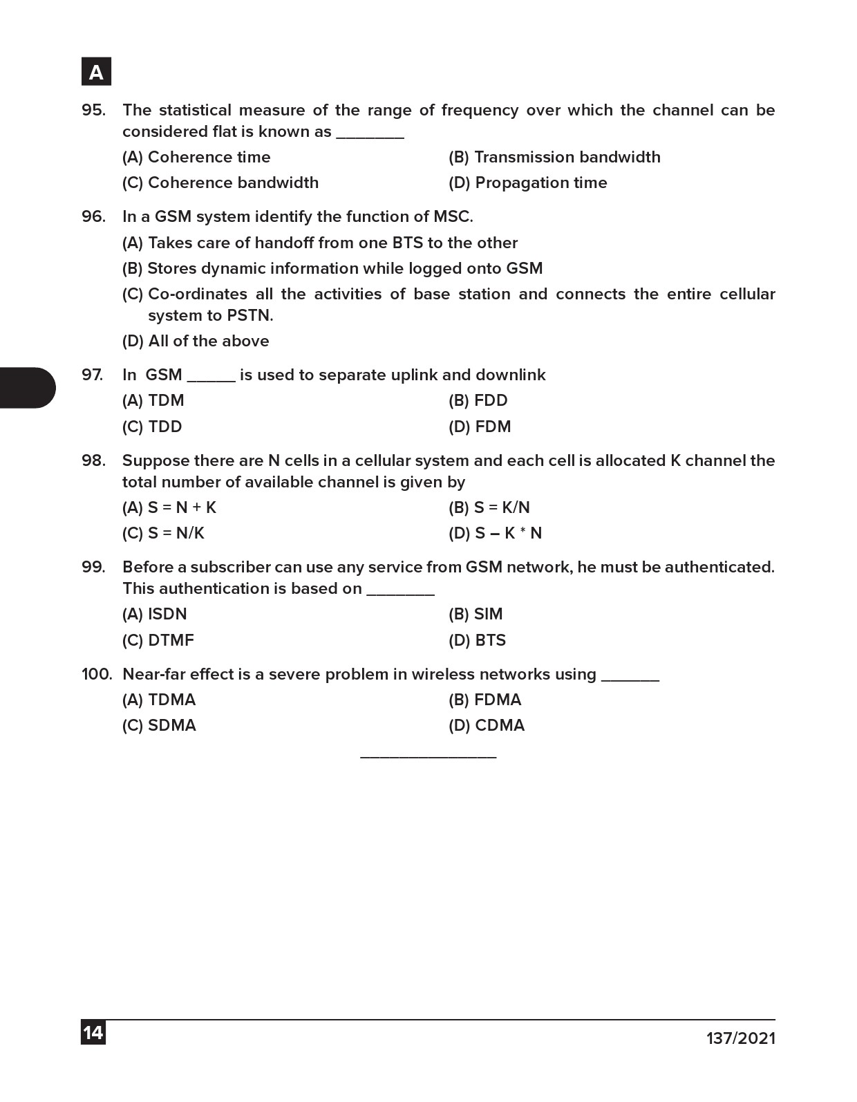 KPSC Engineering Assistant Exam 2021 Code 1372021 13