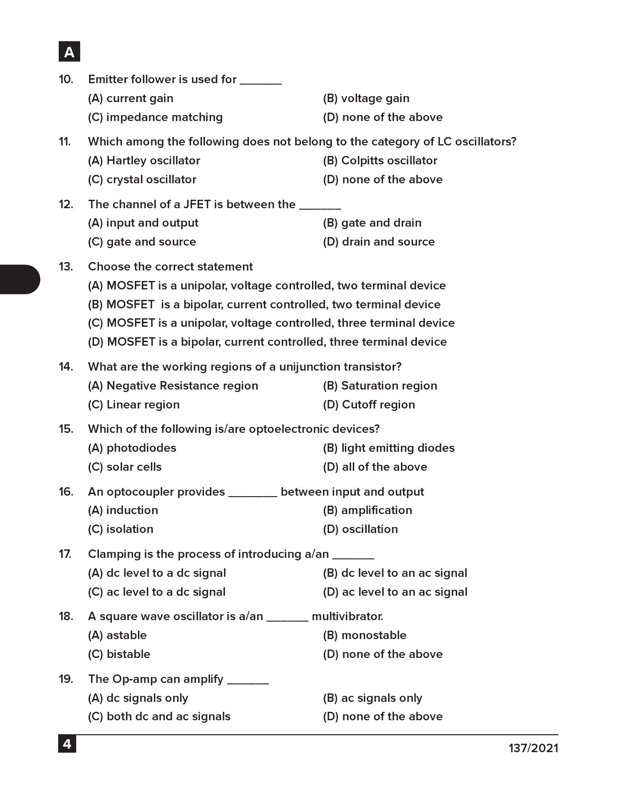 KPSC Engineering Assistant Exam 2021 Code 1372021 3