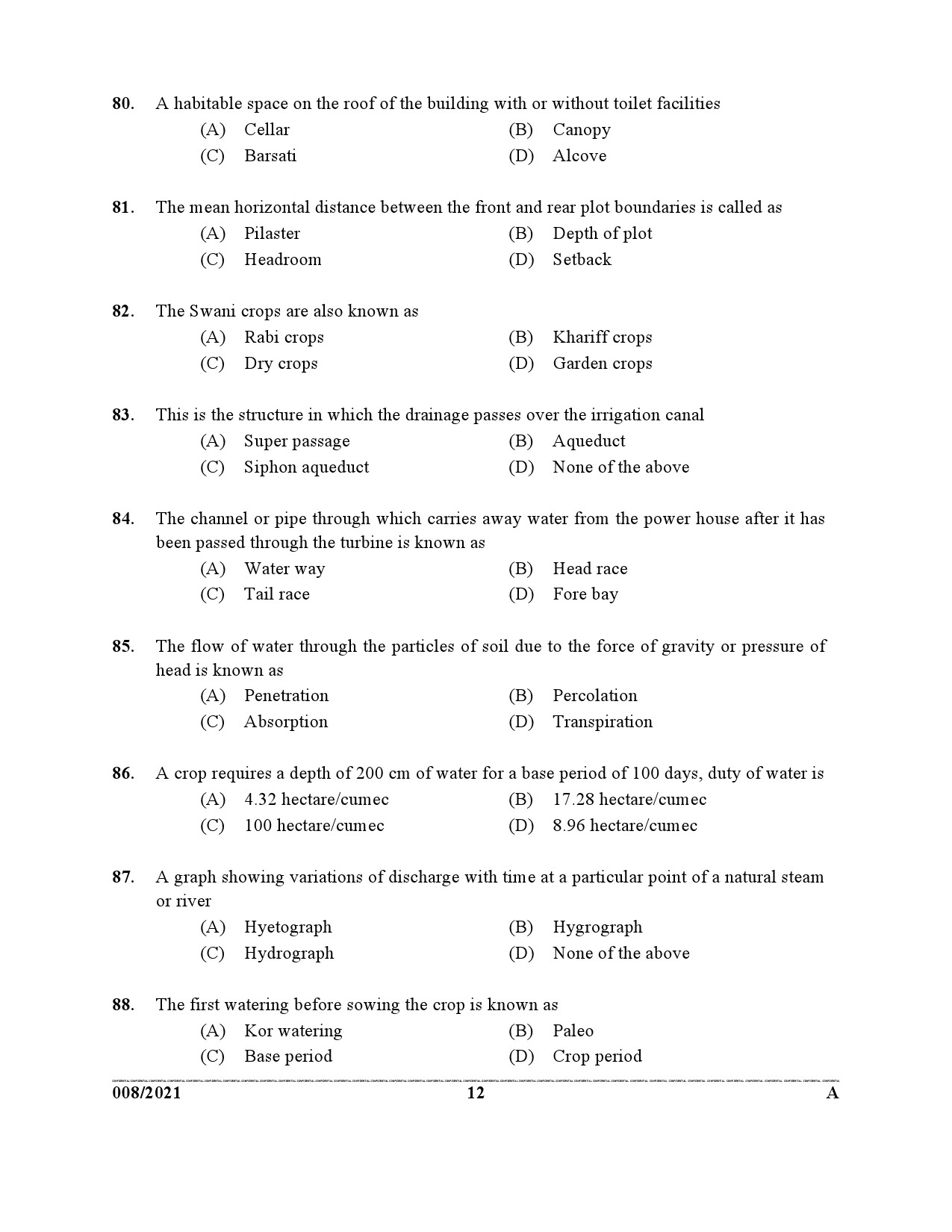 KPSC Engineering Assistant Grade III Exam 2021 Code 0082021 11