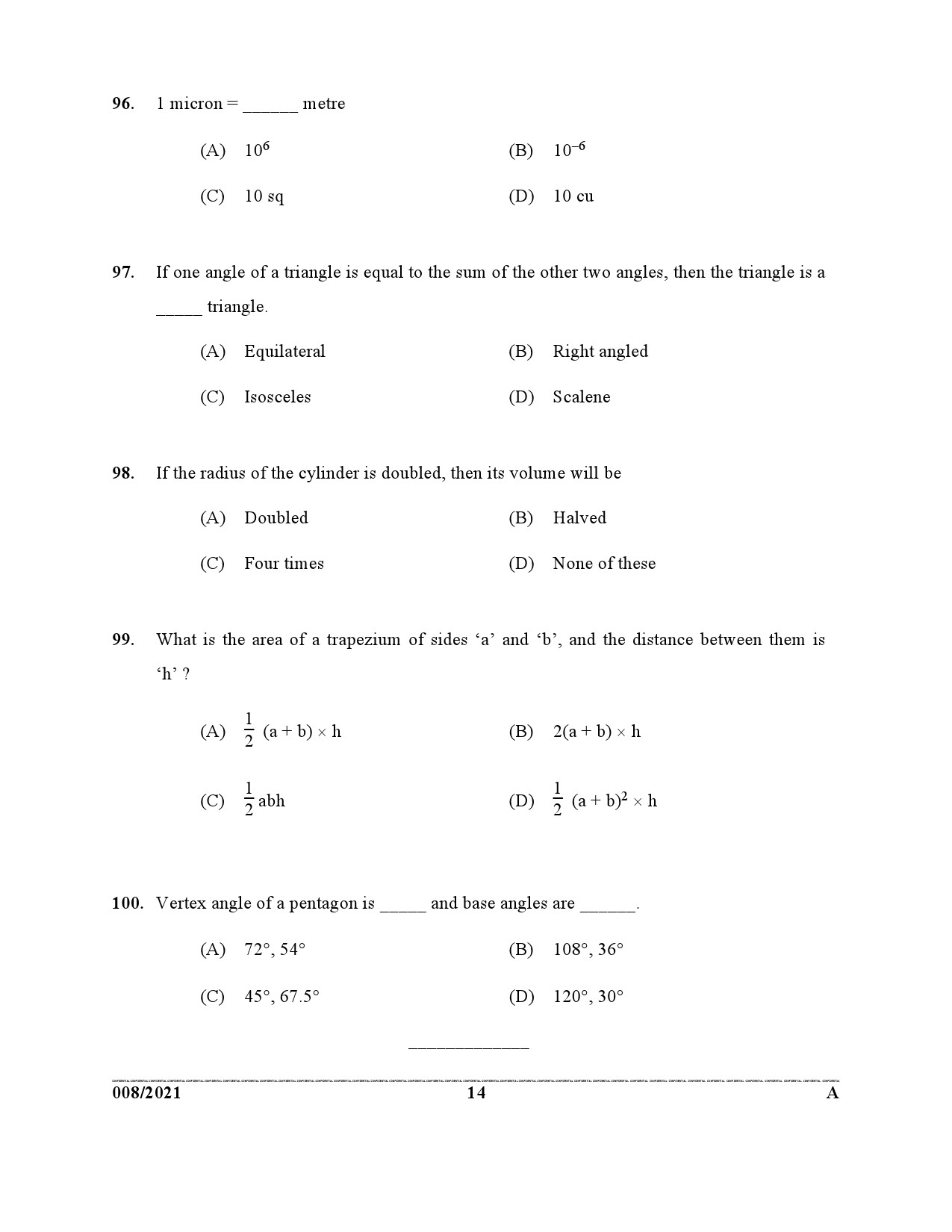 KPSC Engineering Assistant Grade III Exam 2021 Code 0082021 13