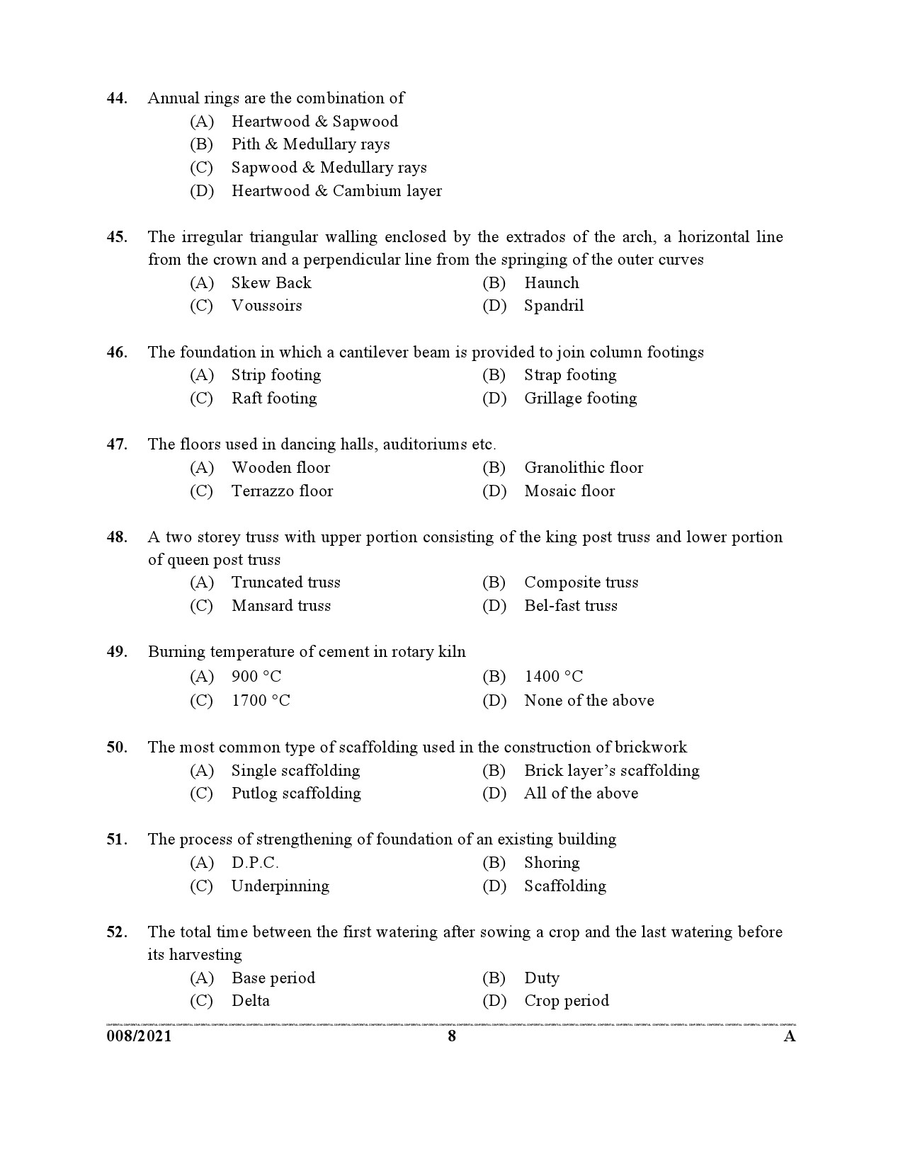 KPSC Engineering Assistant Grade III Exam 2021 Code 0082021 7