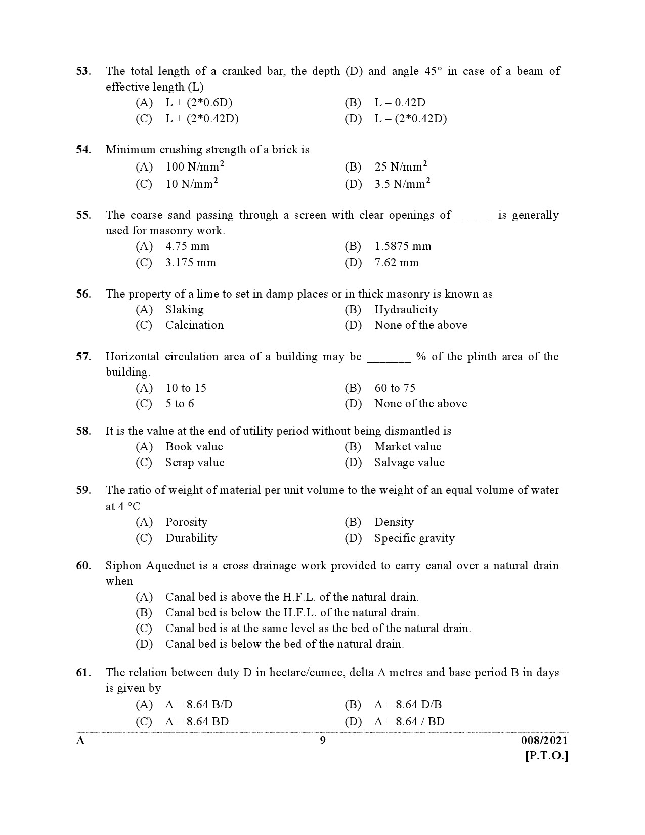 KPSC Engineering Assistant Grade III Exam 2021 Code 0082021 8