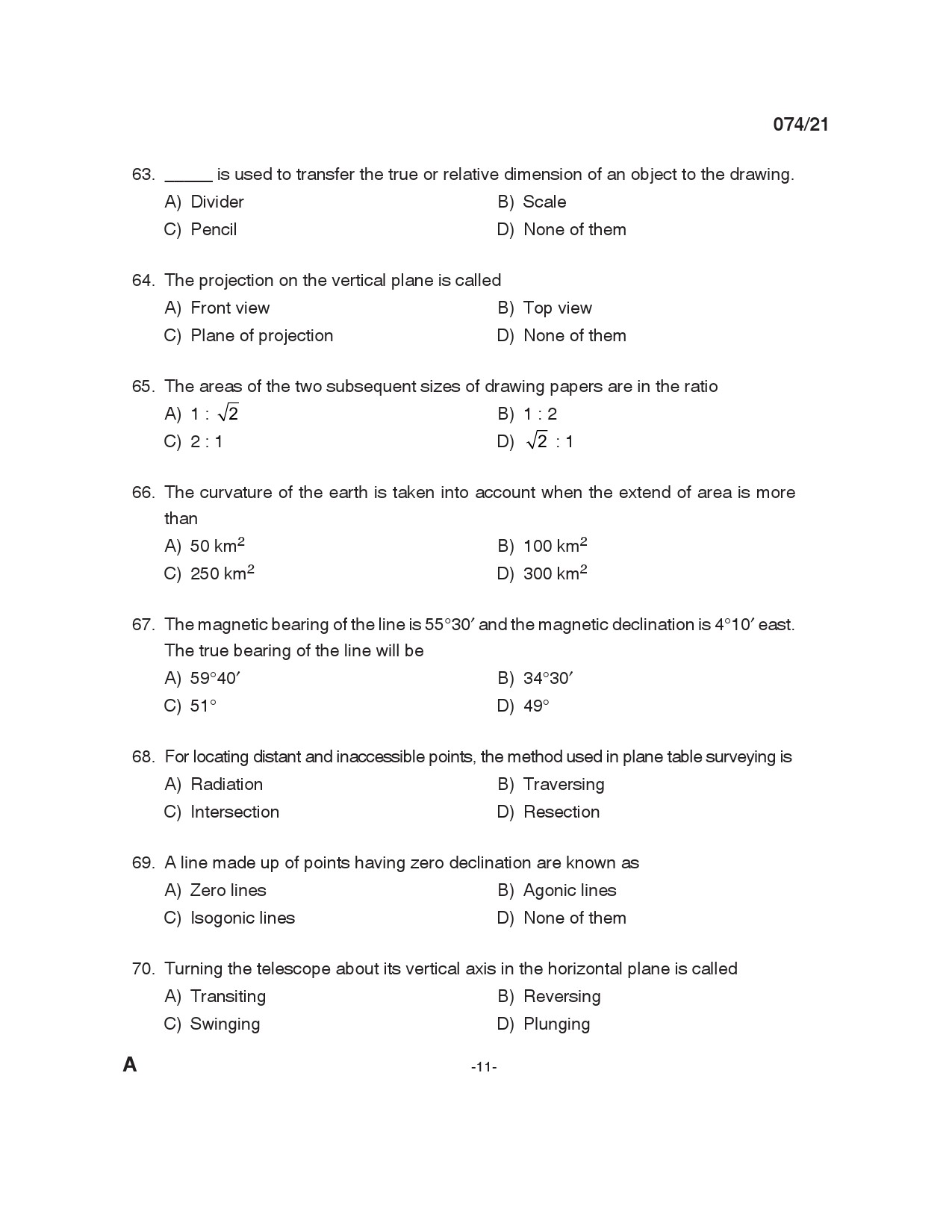 KPSC Engineering Assistant Grade III Exam 2021 Code 0742021 10