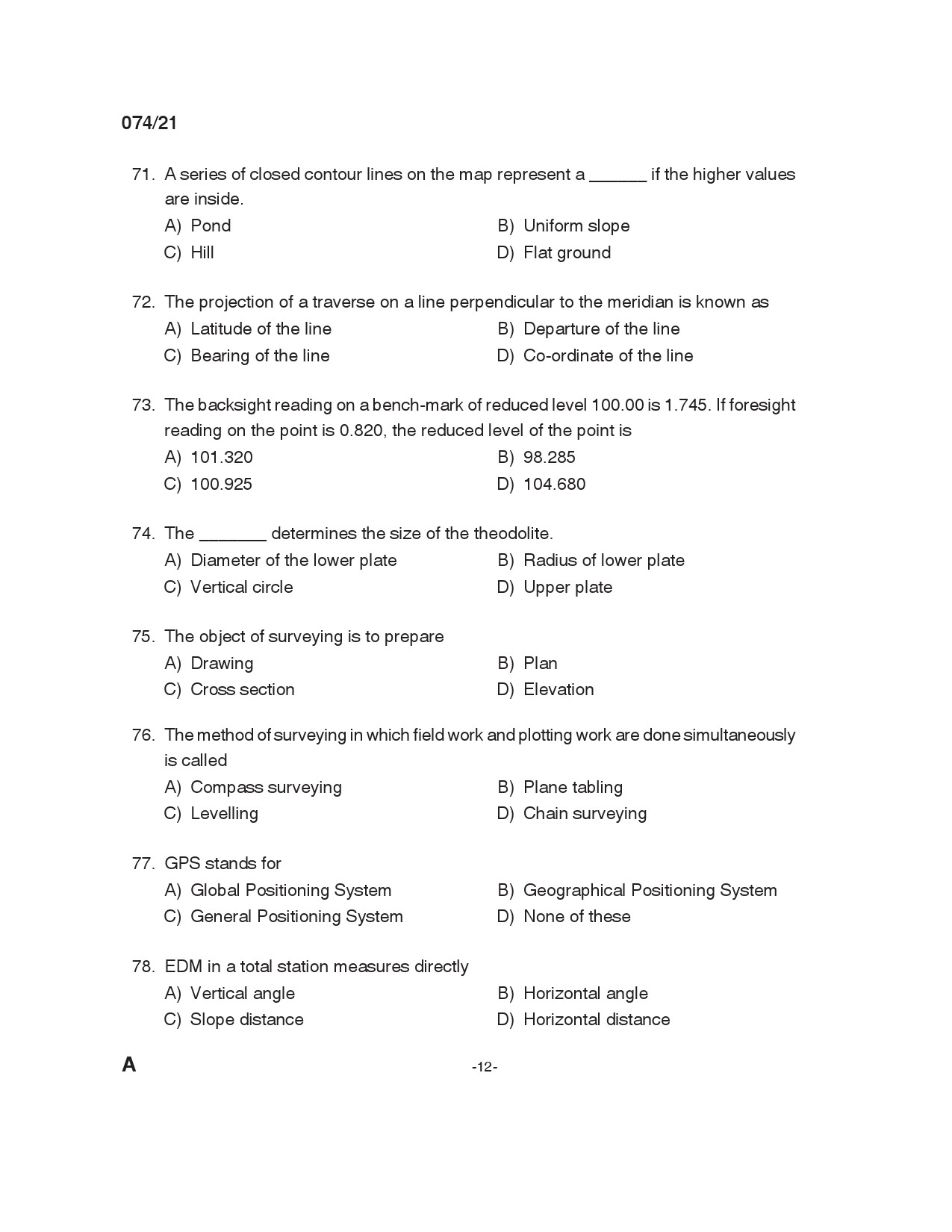 KPSC Engineering Assistant Grade III Exam 2021 Code 0742021 11