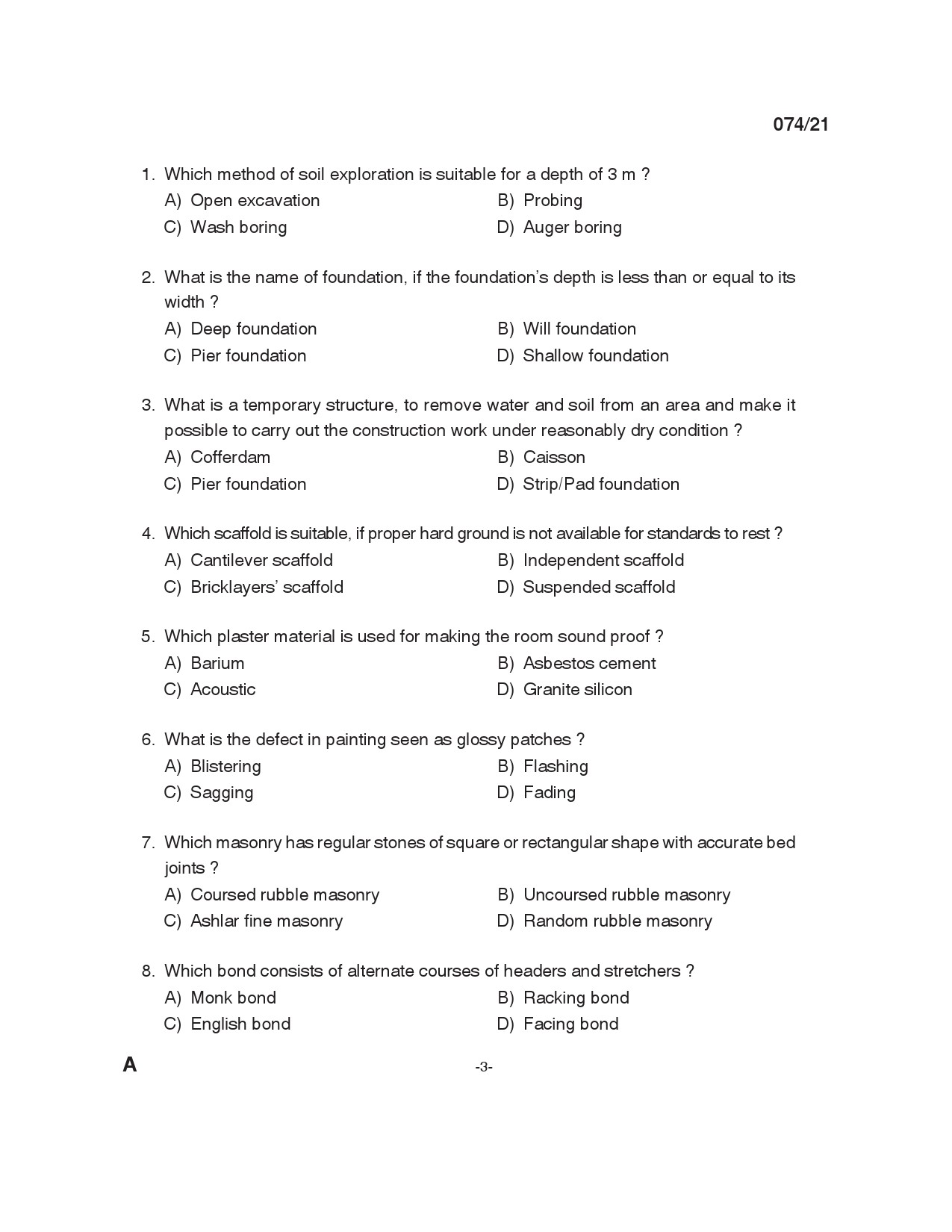 KPSC Engineering Assistant Grade III Exam 2021 Code 0742021 2