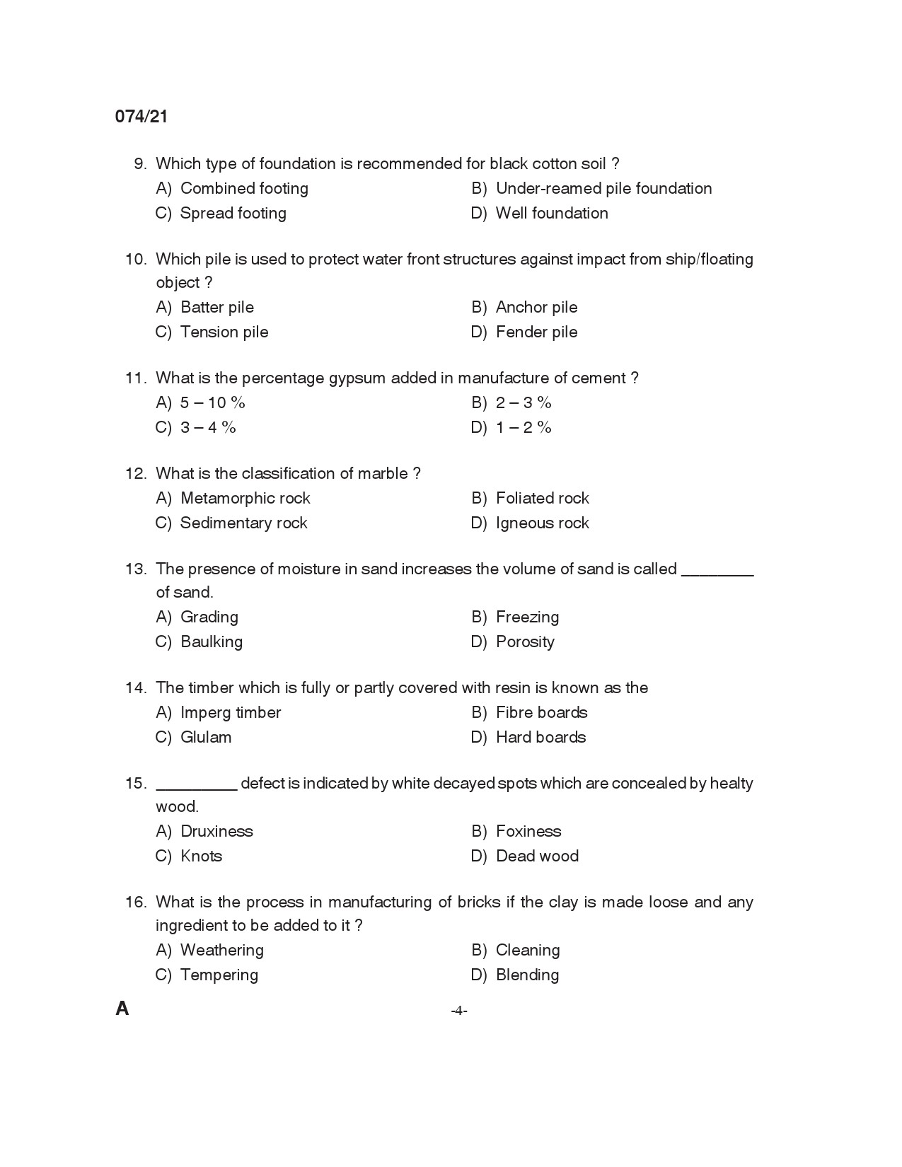 KPSC Engineering Assistant Grade III Exam 2021 Code 0742021 3