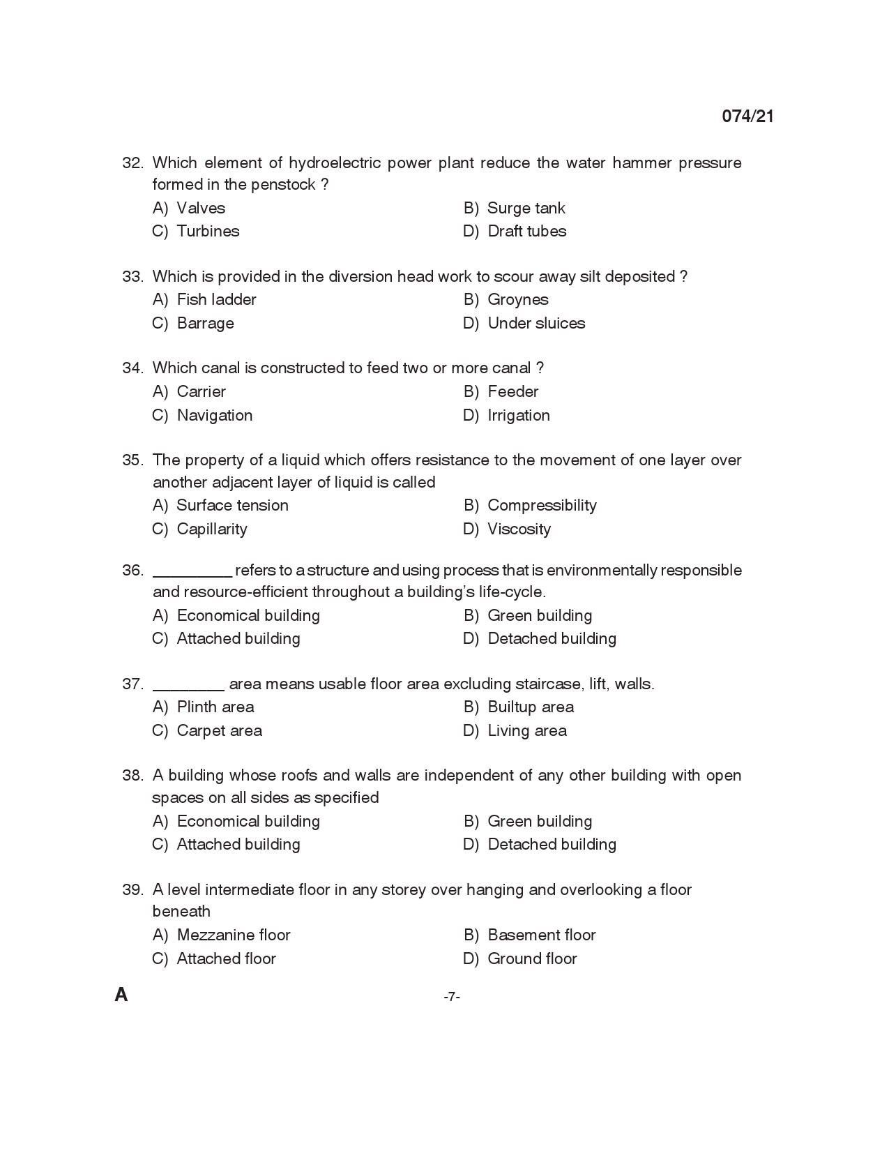 KPSC Engineering Assistant Grade III Exam 2021 Code 0742021 6