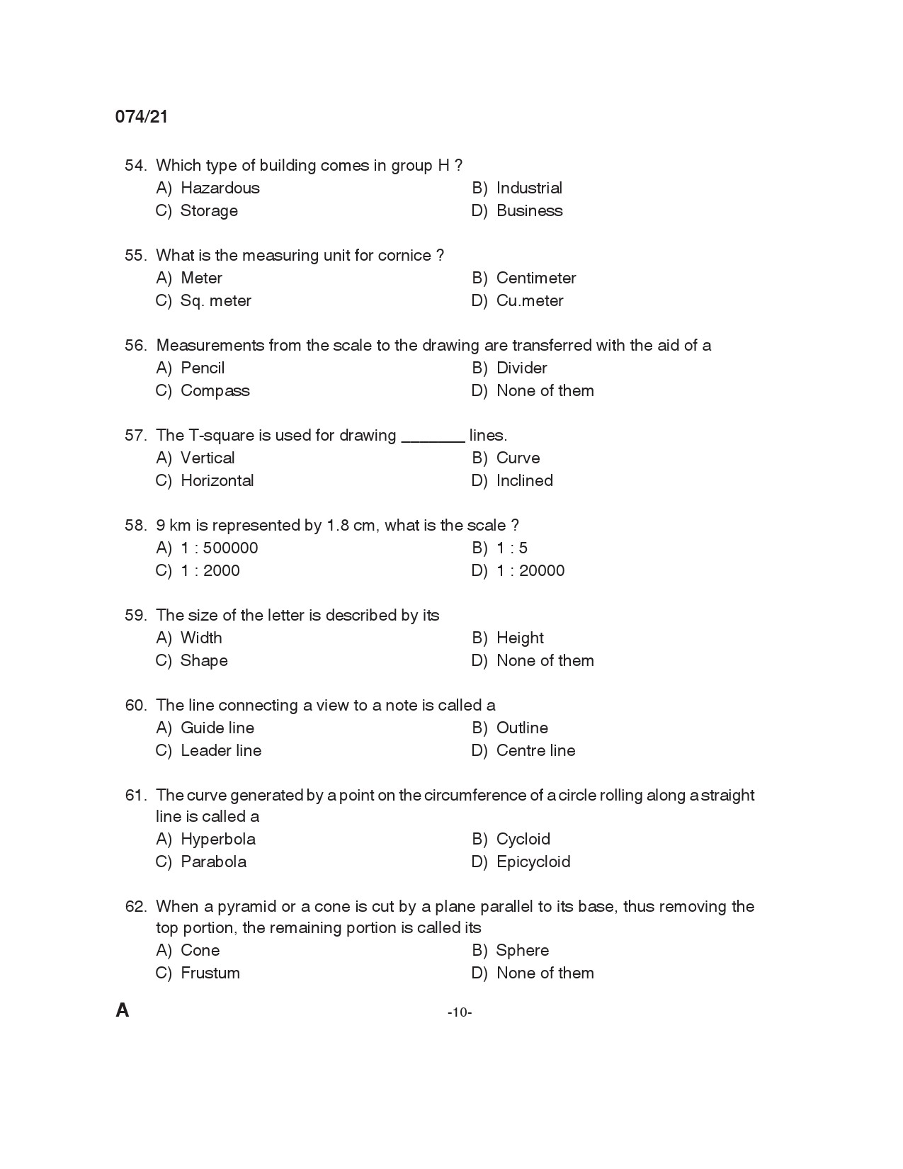 KPSC Engineering Assistant Grade III Exam 2021 Code 0742021 9