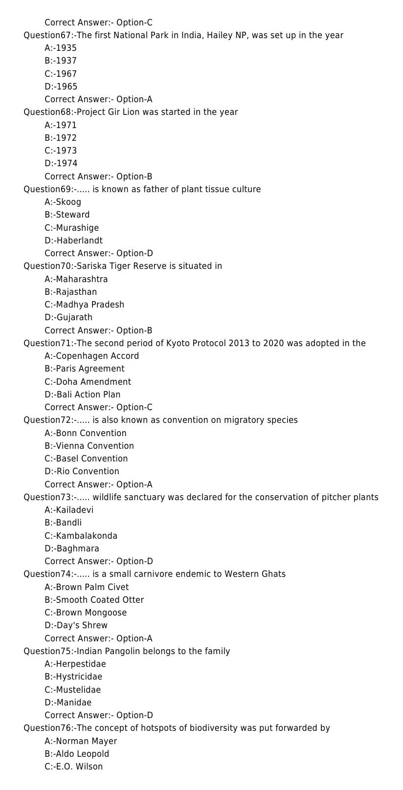 KPSC Forest Ranger Exam 2019 Code 482019OL 8