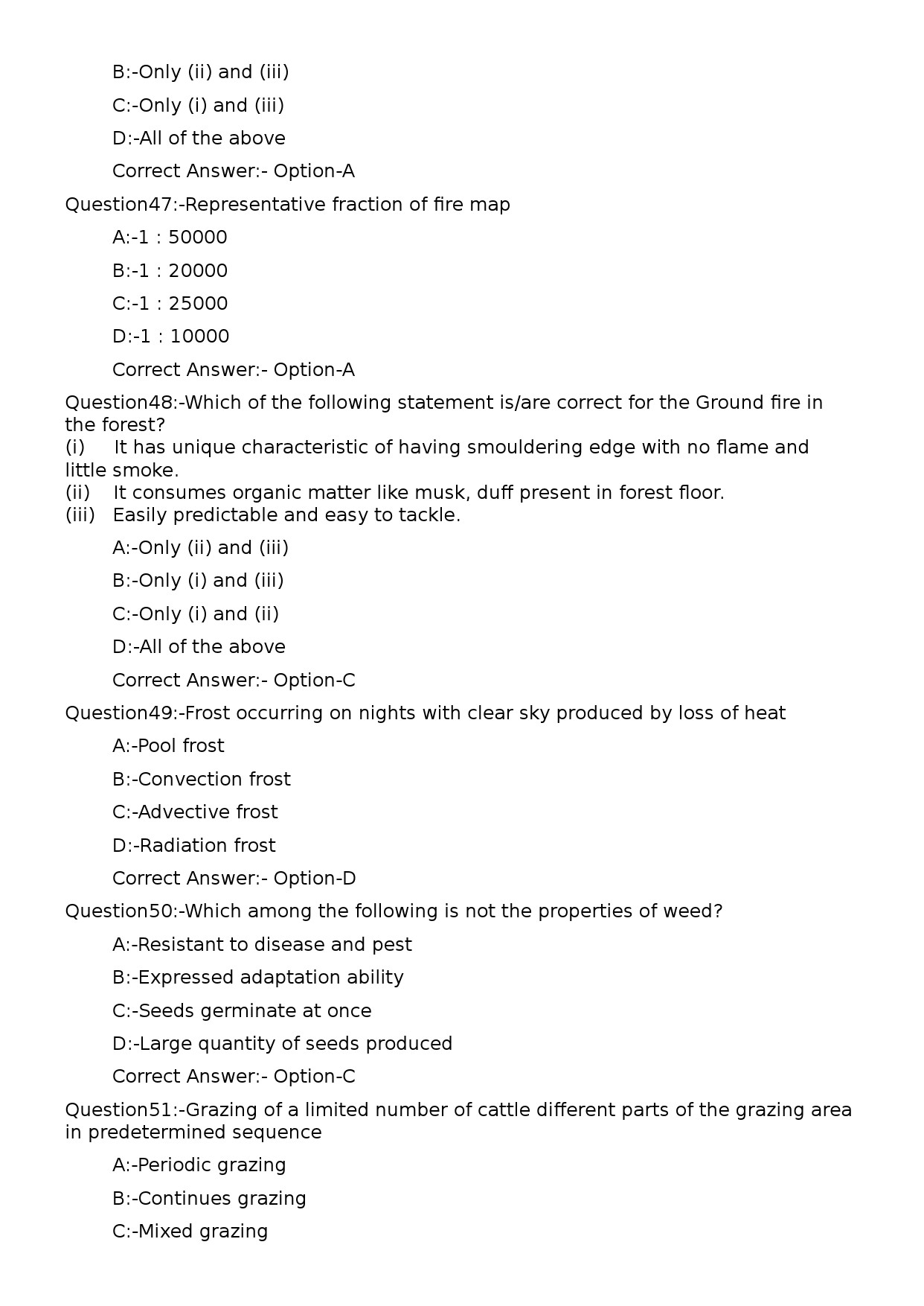 KPSC Forest Ranger Exam 2023 Code 592023OL 10