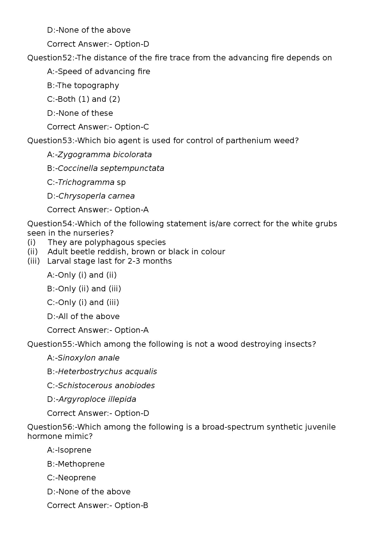 KPSC Forest Ranger Exam 2023 Code 592023OL 11