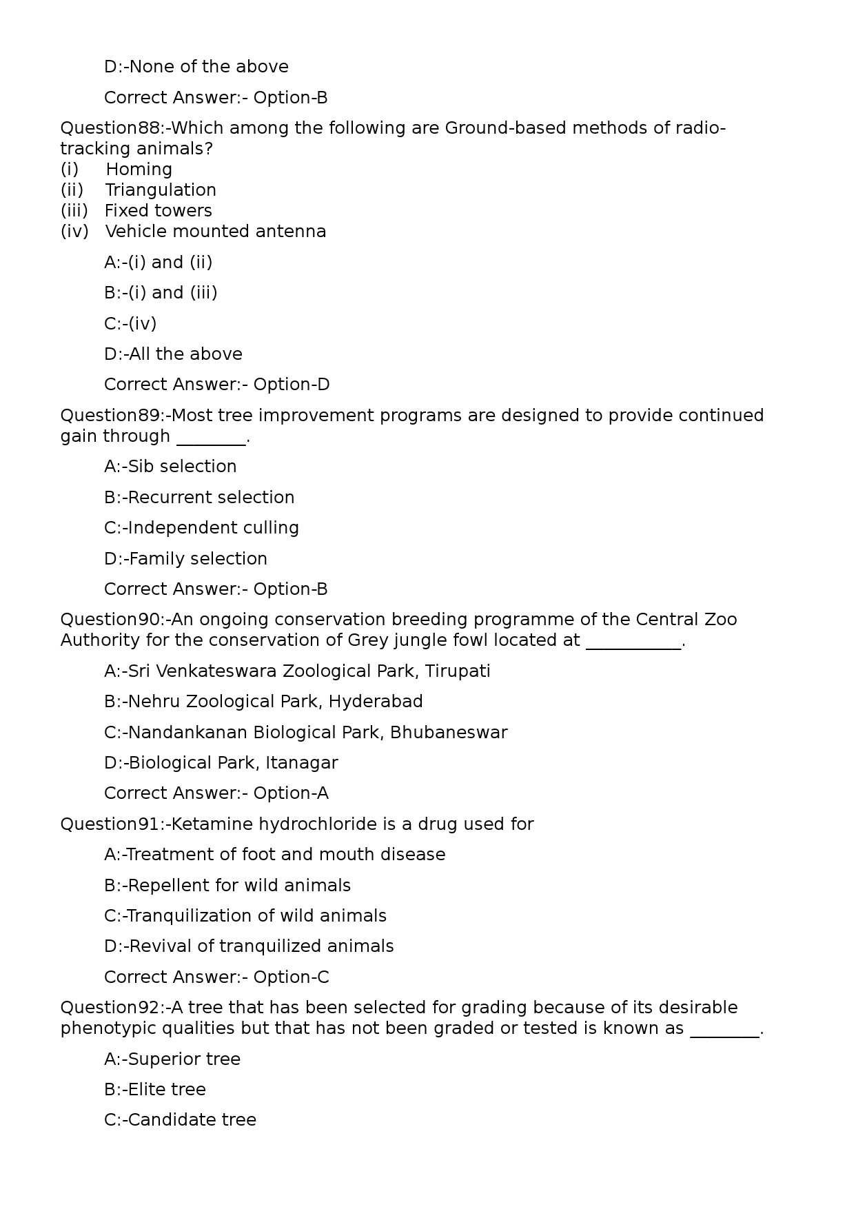 KPSC Forest Ranger Exam 2023 Code 592023OL 18