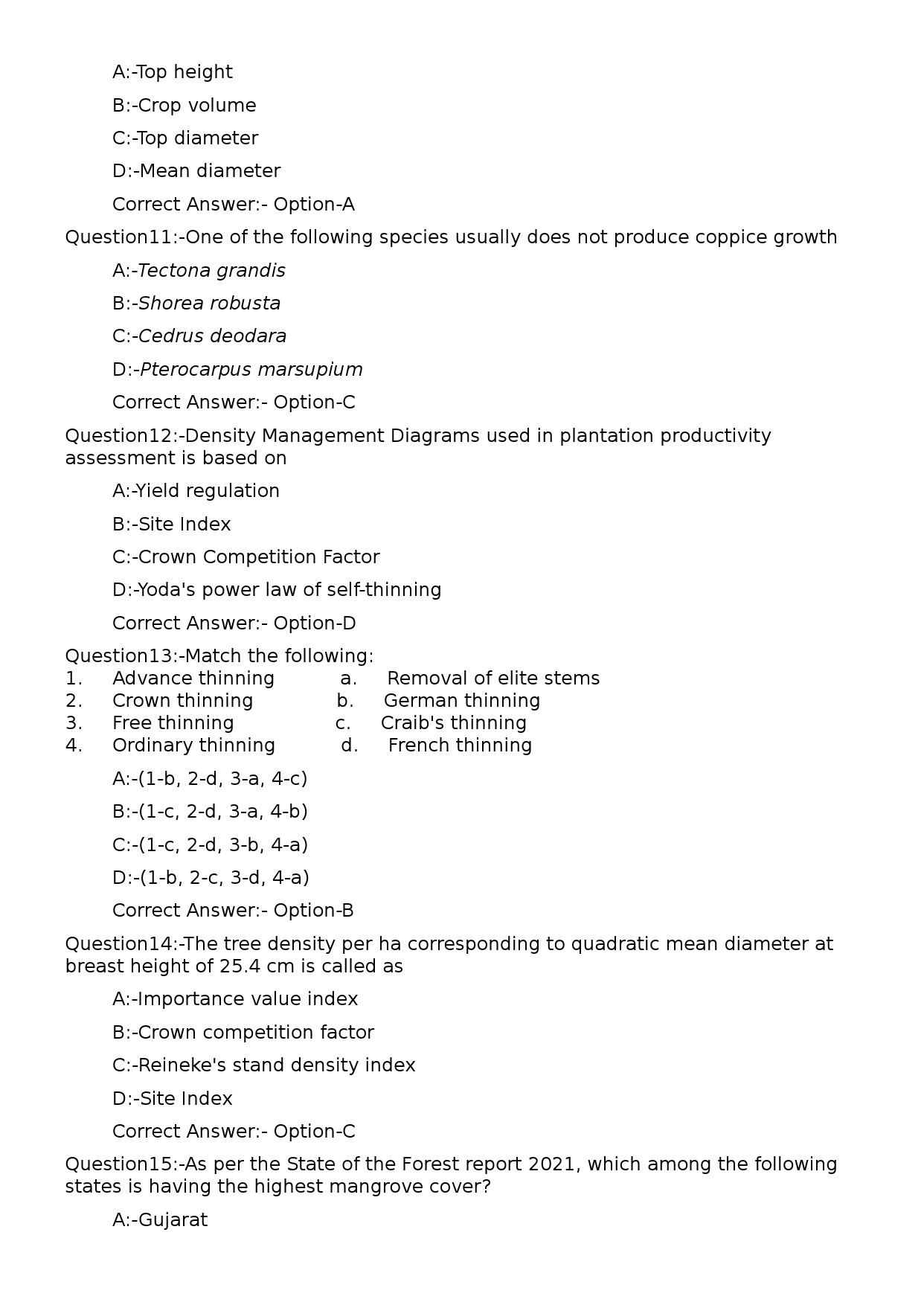 KPSC Forest Ranger Exam 2023 Code 592023OL 3