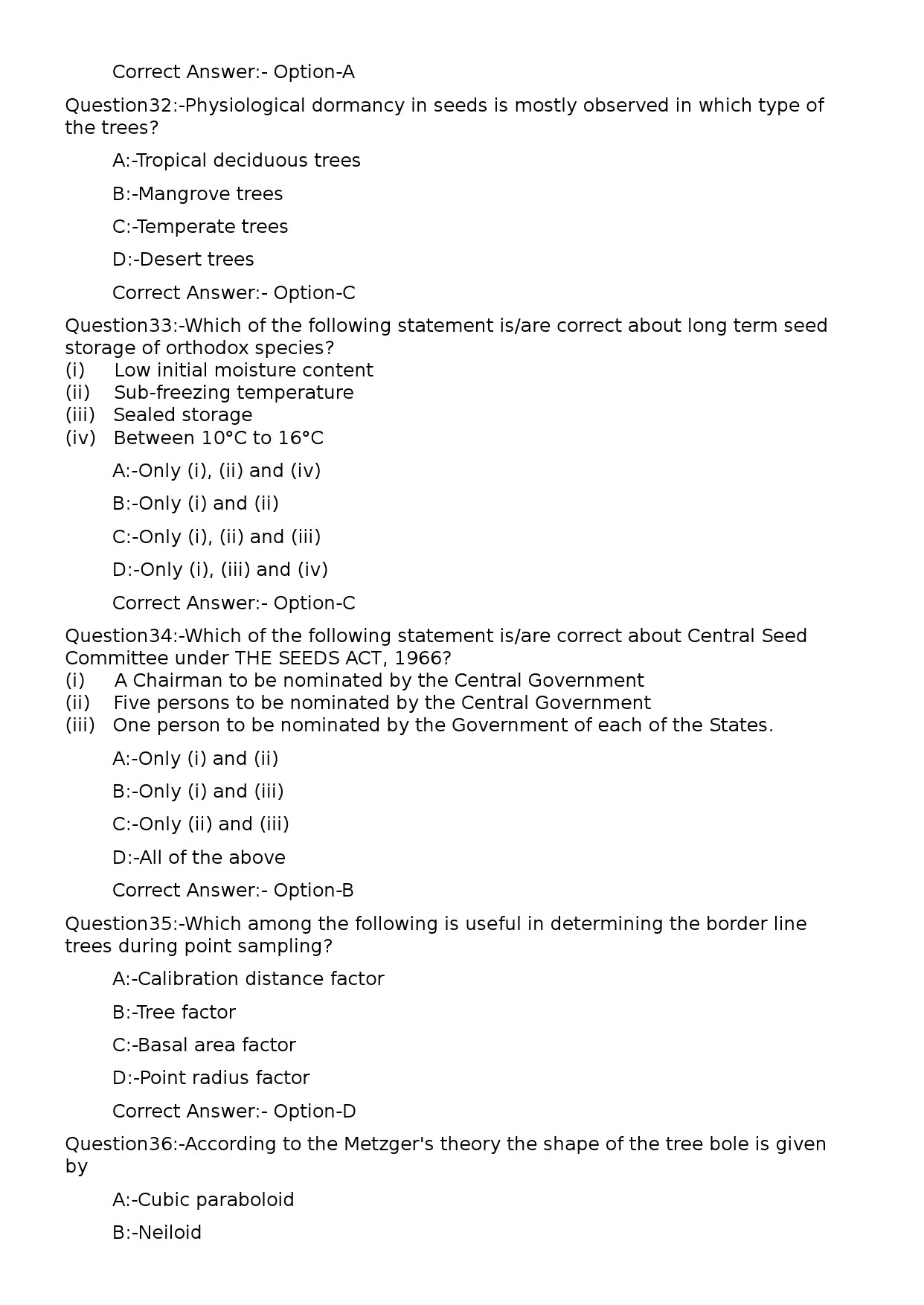 KPSC Forest Ranger Exam 2023 Code 592023OL 7