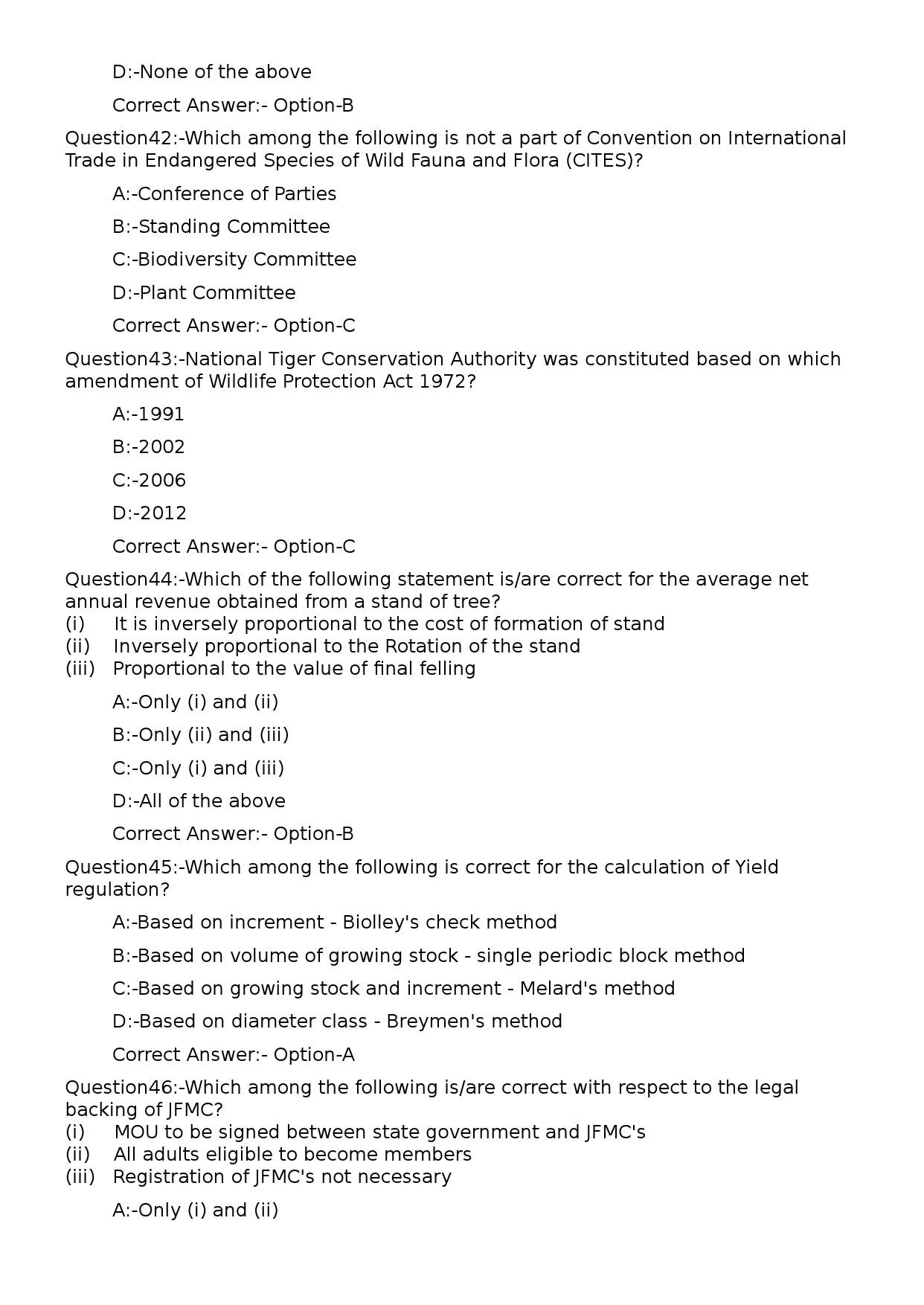 KPSC Forest Ranger Exam 2023 Code 592023OL 9